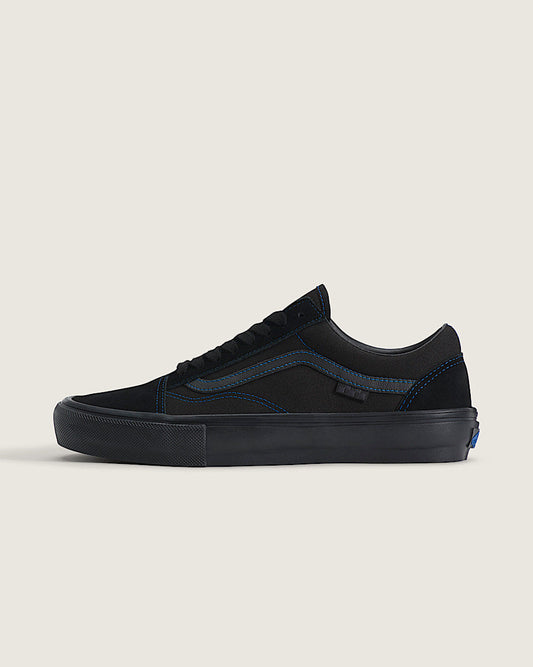 Vans Old Skool Black With Blue Stitching