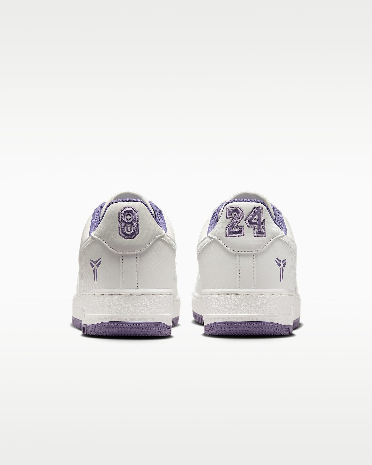 Nike Air Force 1 '07 White Purple Kobe Logo Sneakers