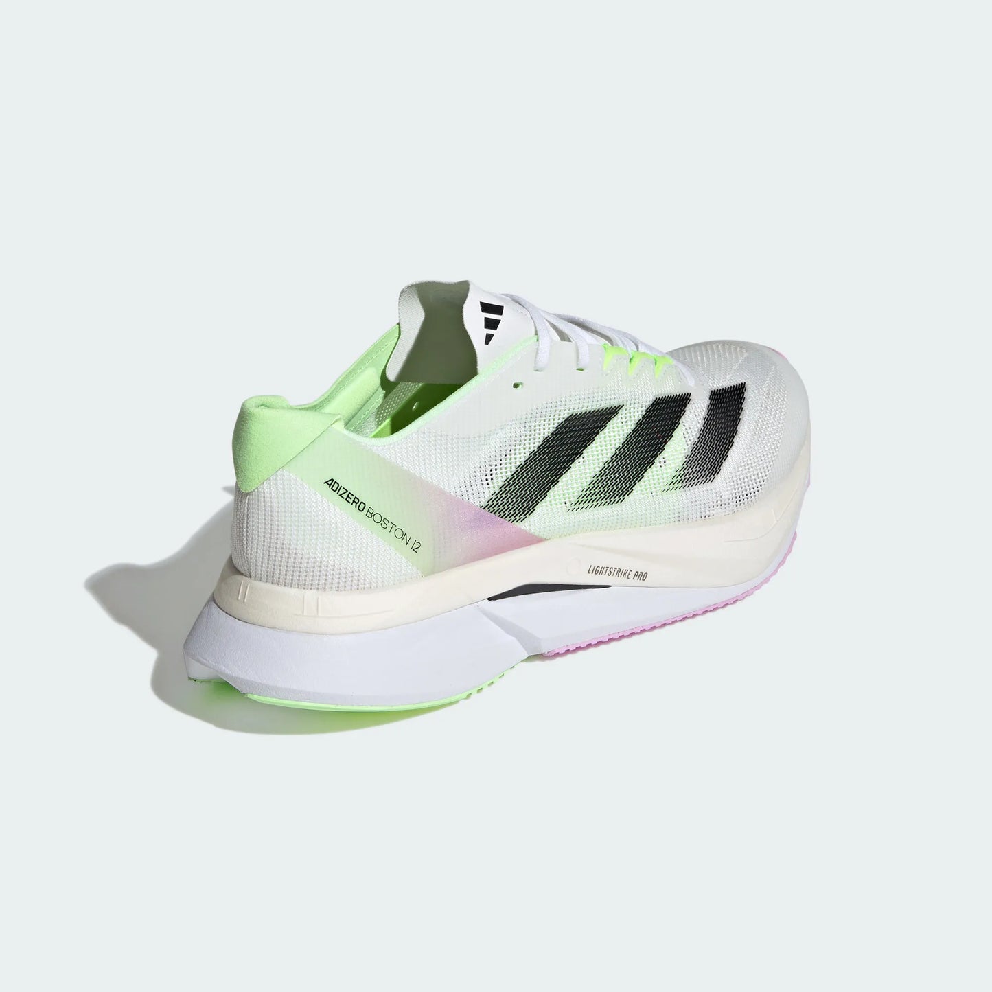 Adidas Adizero Boston 12 Off-White / Lime Green / Pink