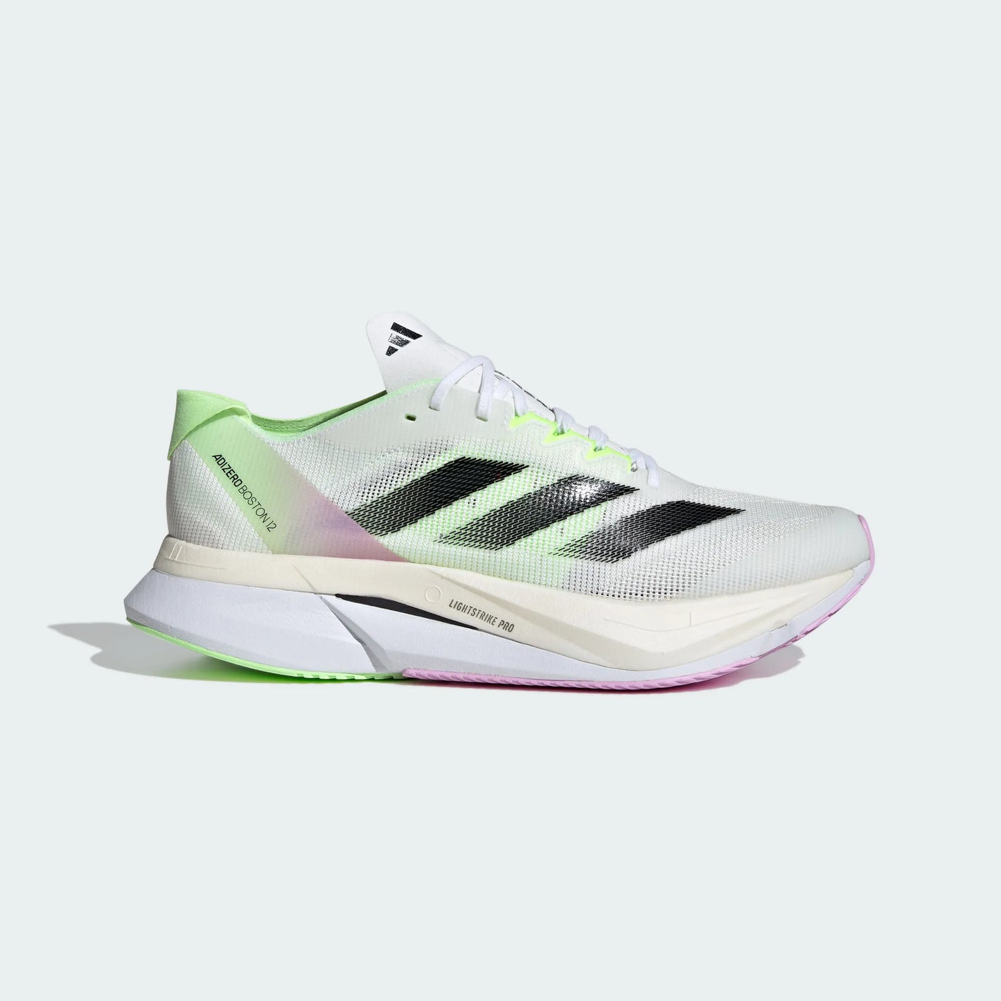 Adidas Adizero Boston 12 Off-White / Lime Green / Pink
