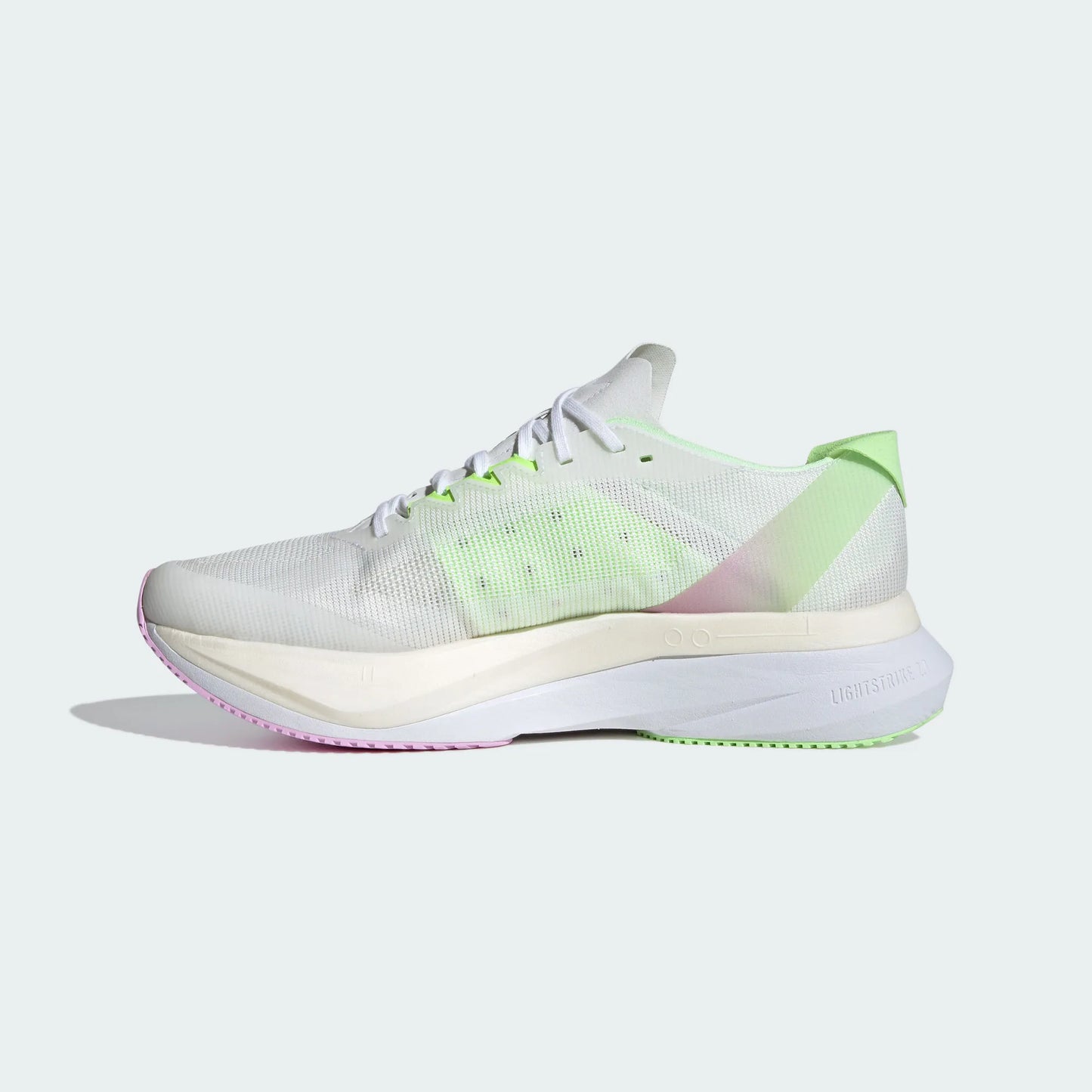 Adidas Adizero Boston 12 Off-White / Lime Green / Pink