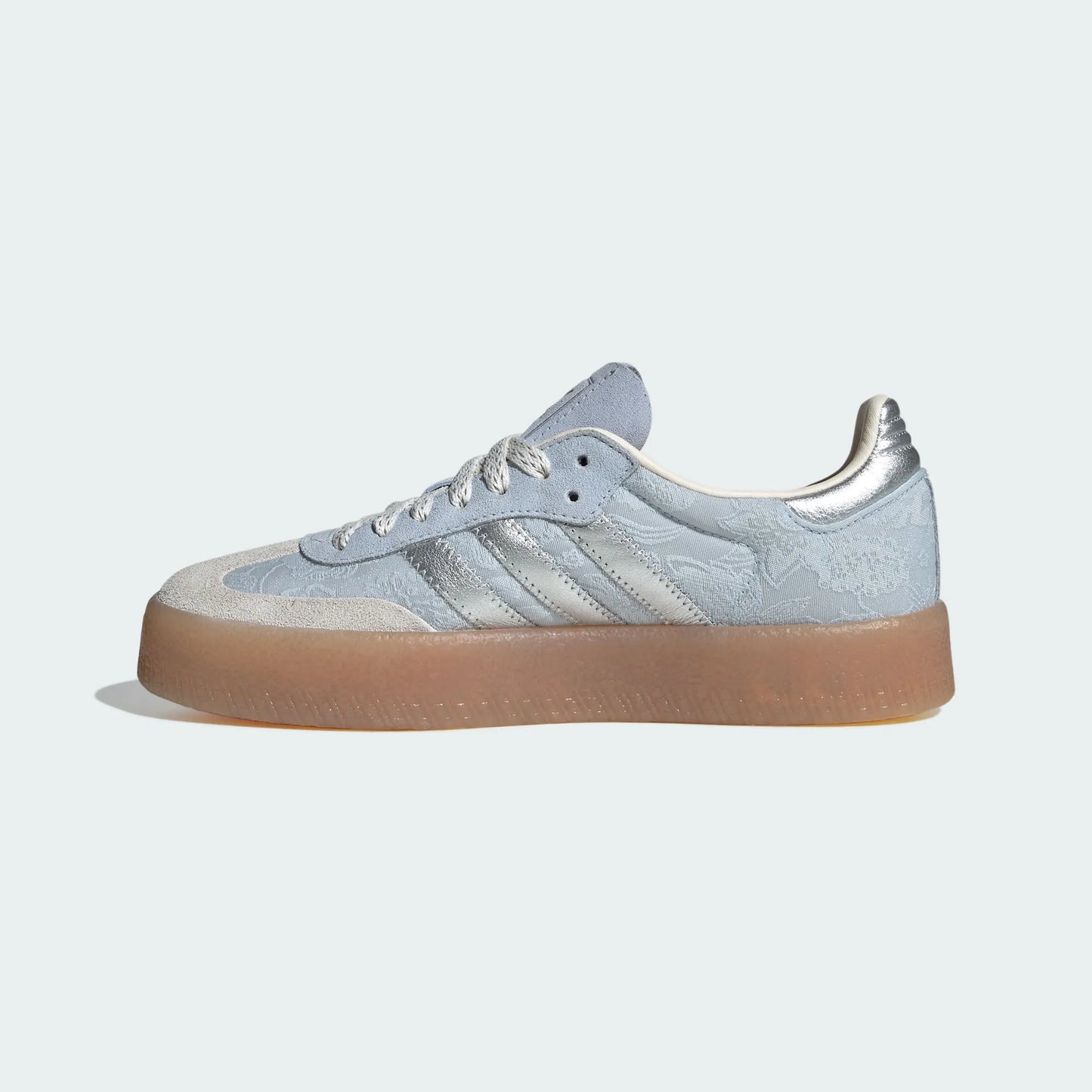 Adidas Originals – Light Blue / Silver Jacquard Platform Casual Sneakers
