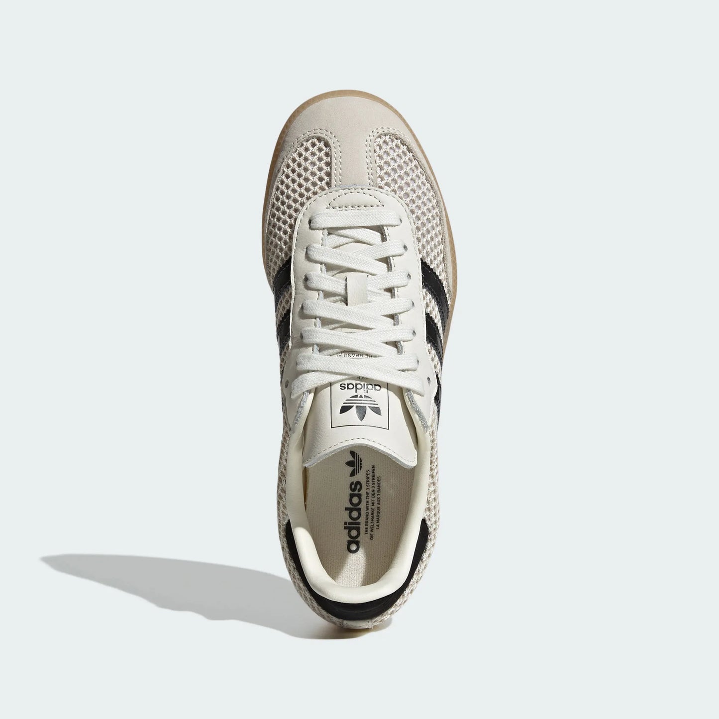 Adidas Originals – Cream / Black Mesh & Leather Casual Sneakers