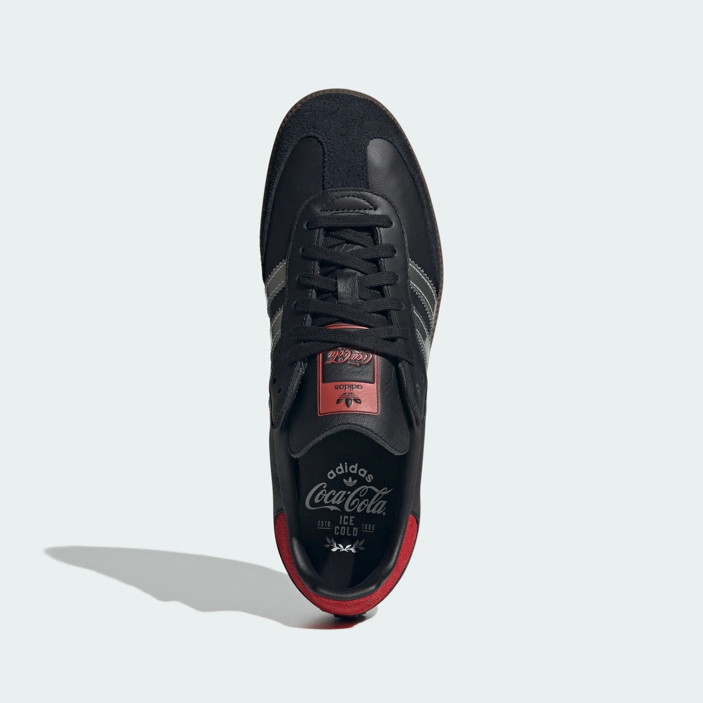 Adidas Originals – Black / Silver / Red Leather Casual Sneakers