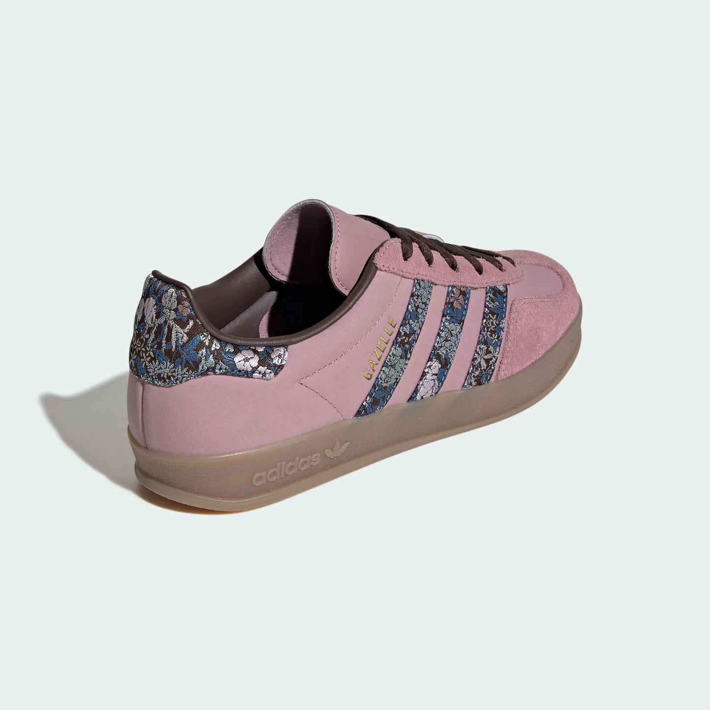 Adidas Originals – Dusty Pink Floral Print Suede Casual Sneakers