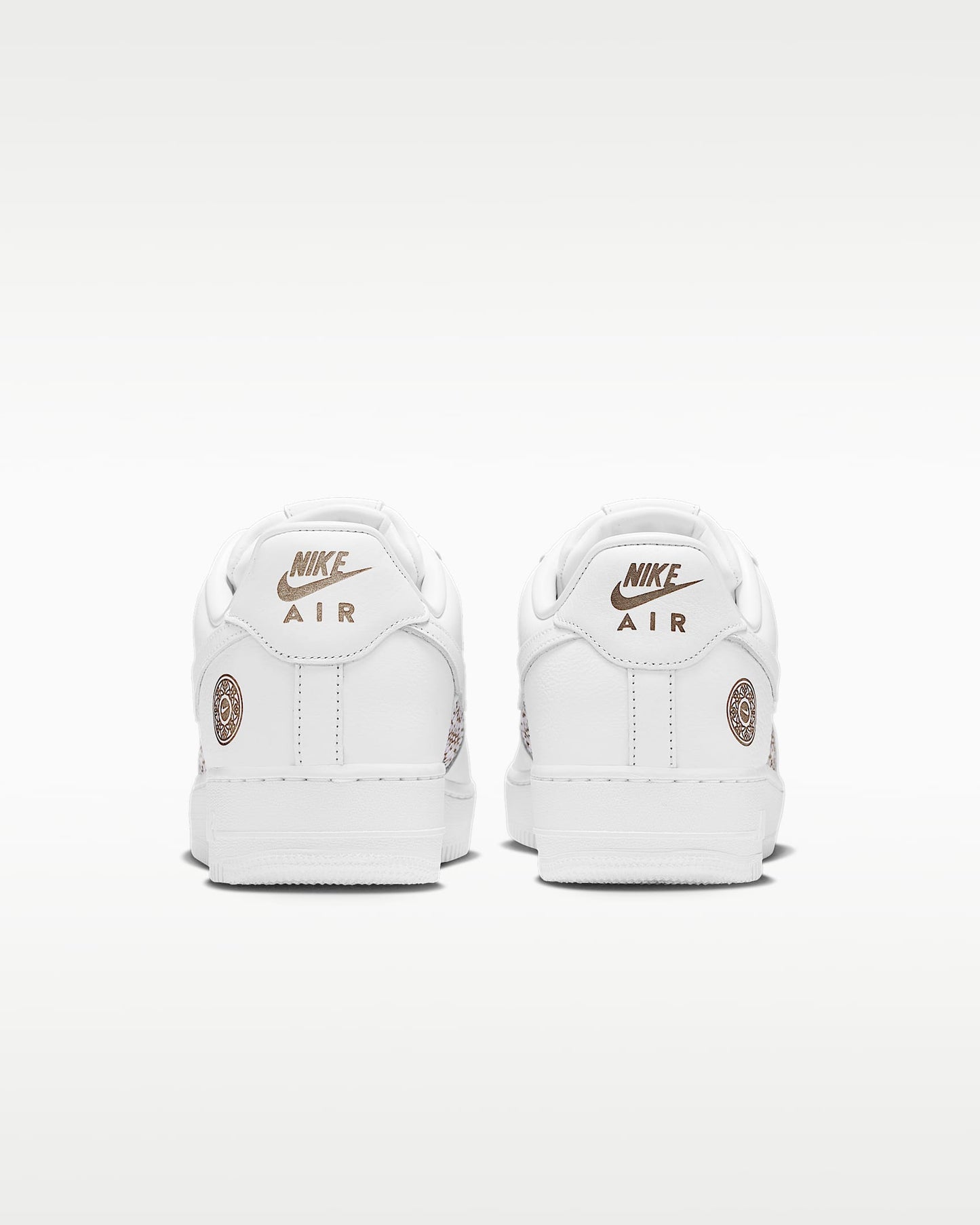 Nike Air Force 1 '07 White Gold Floral Ornate Print Sneakers