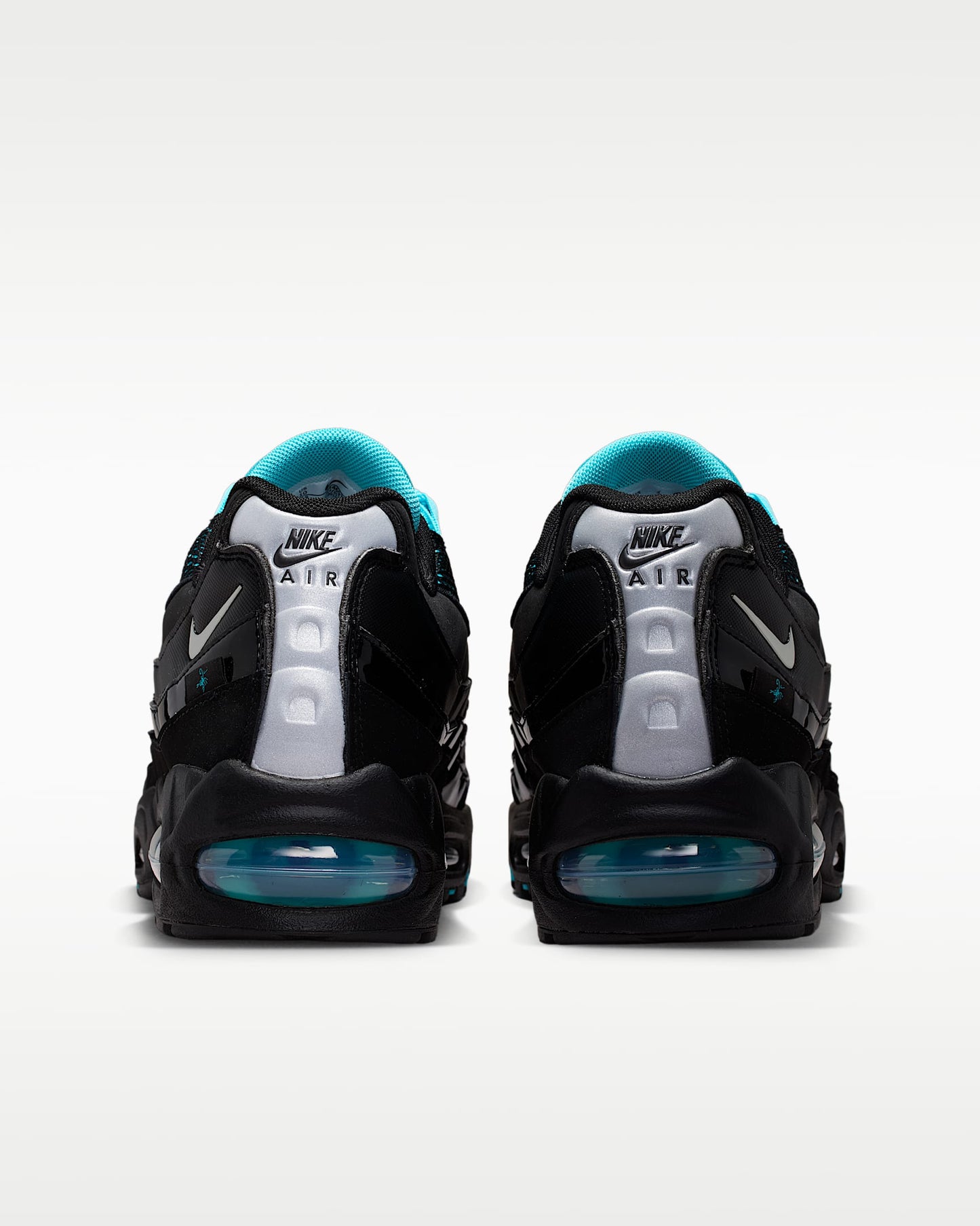 Nike Air Max 95 – Black / Cyan Mesh Athletic Sneakers