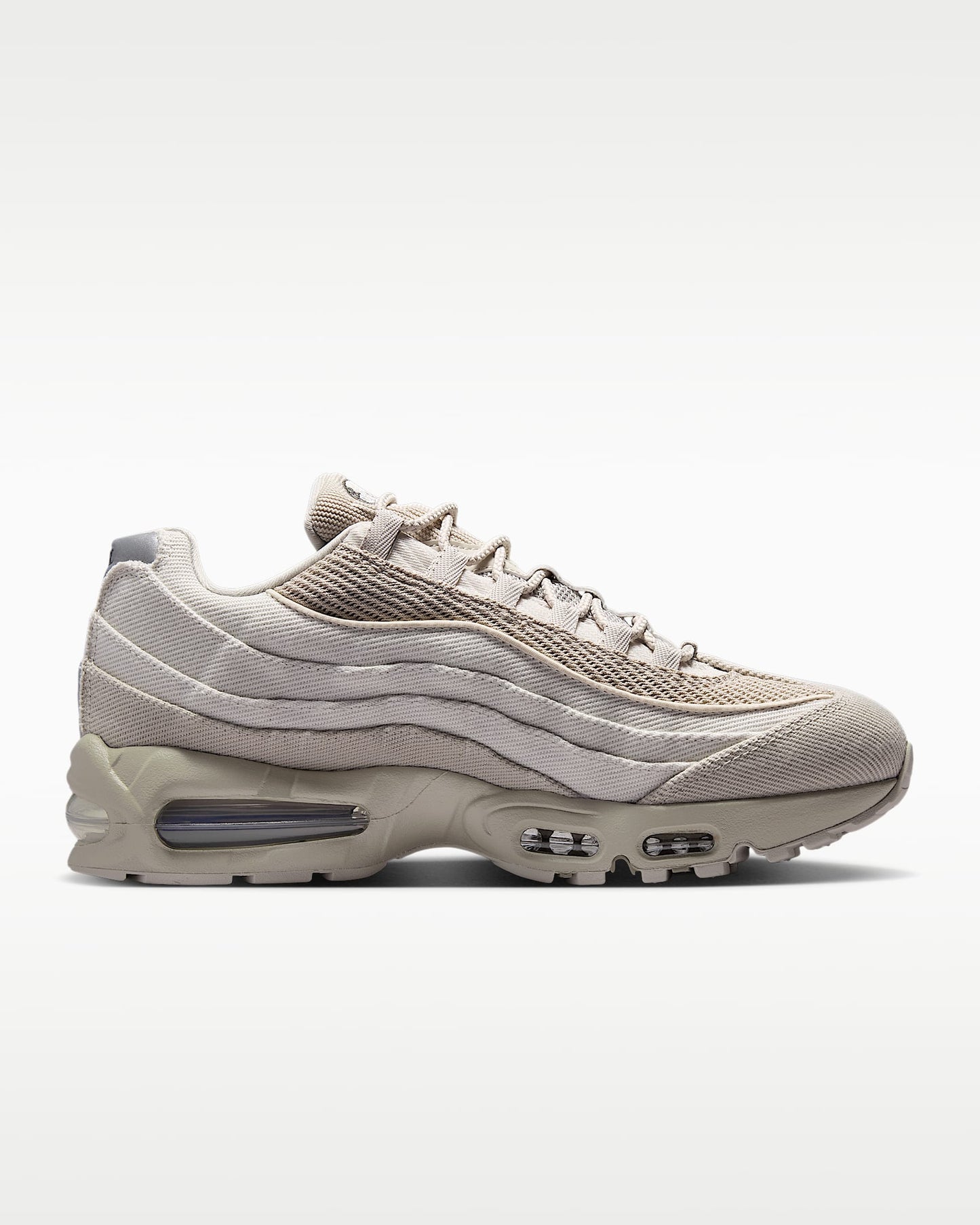 Nike Air Max 95 – Beige Mesh Canvas Athletic Sneakers