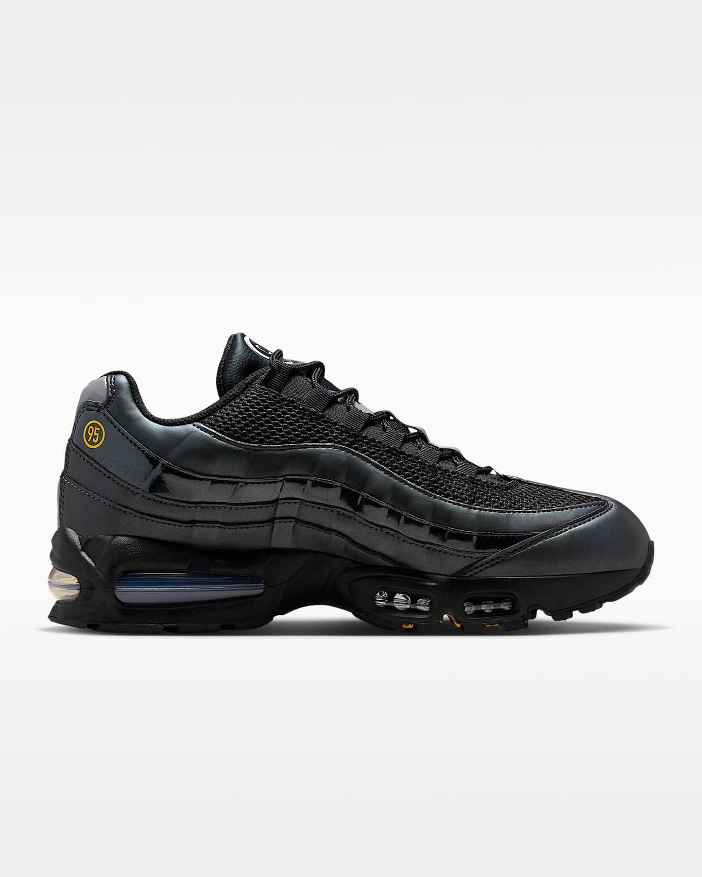 Nike Air Max 95 – Black / Gold Mesh Athletic Sneakers