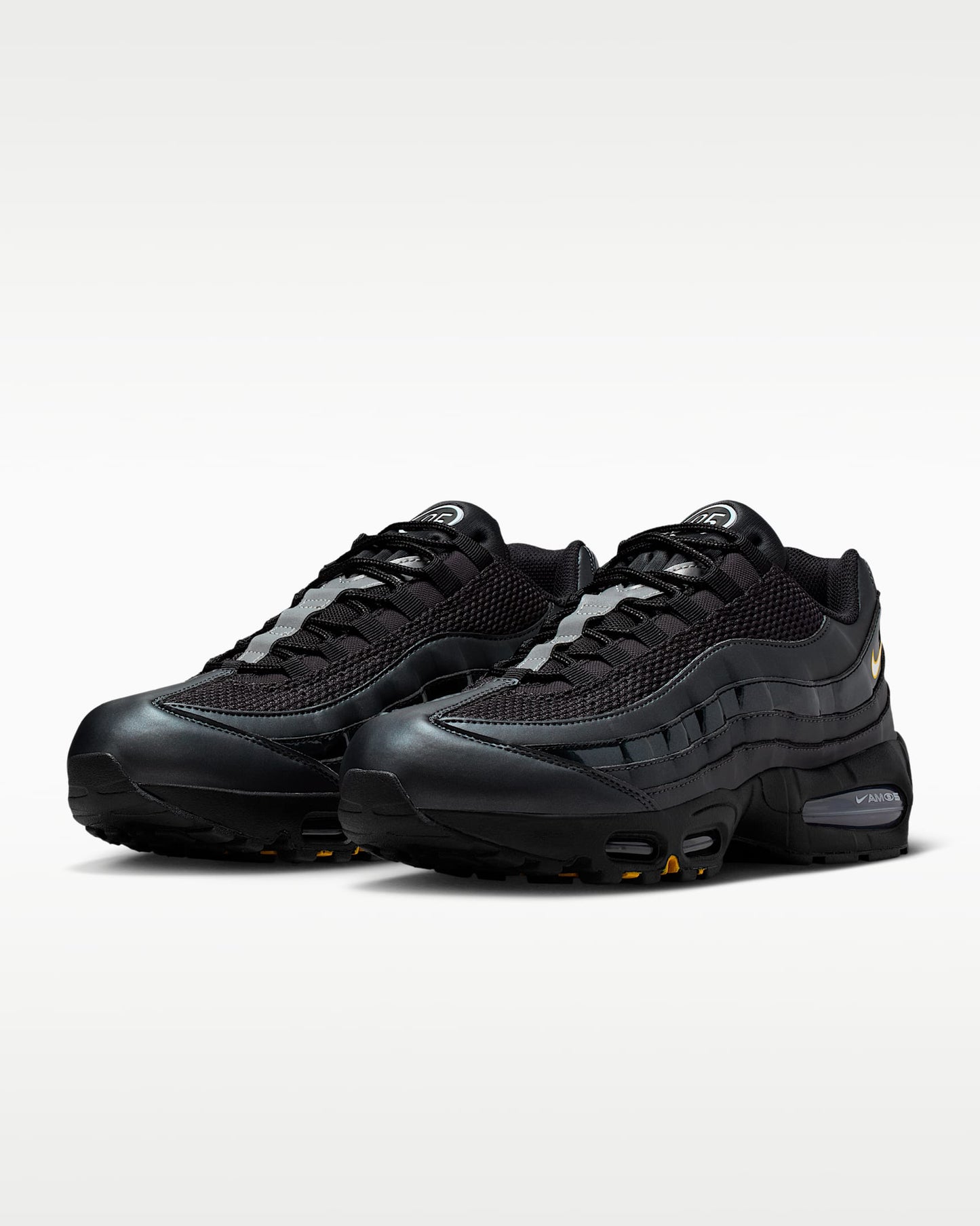Nike Air Max 95 – Black / Gold Mesh Athletic Sneakers