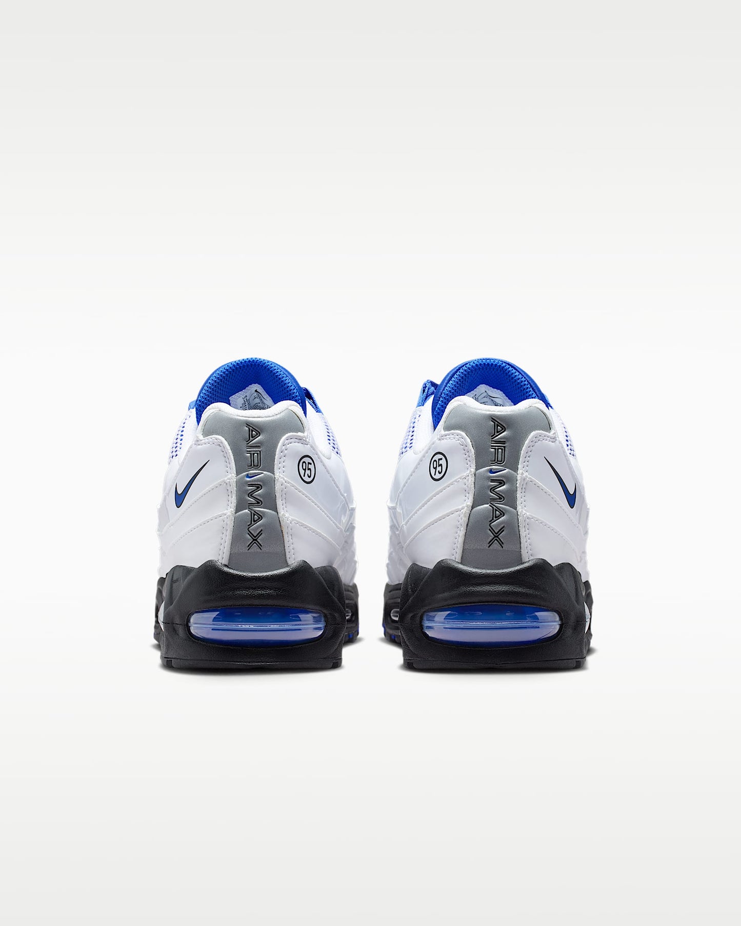 Nike Air Max 95 – White / Royal Blue Mesh Athletic Sneakers