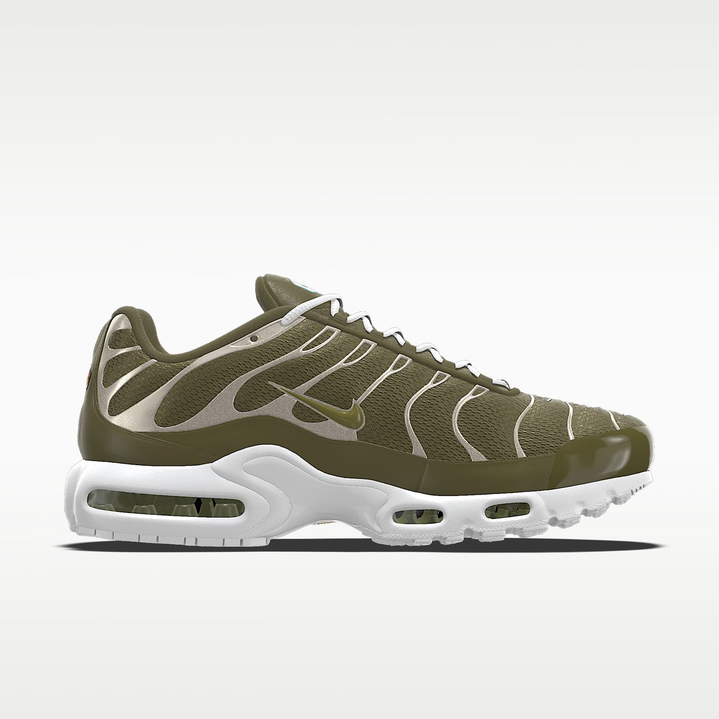 Nike Air Max Plus Olive Green / Metallic Silver / White
