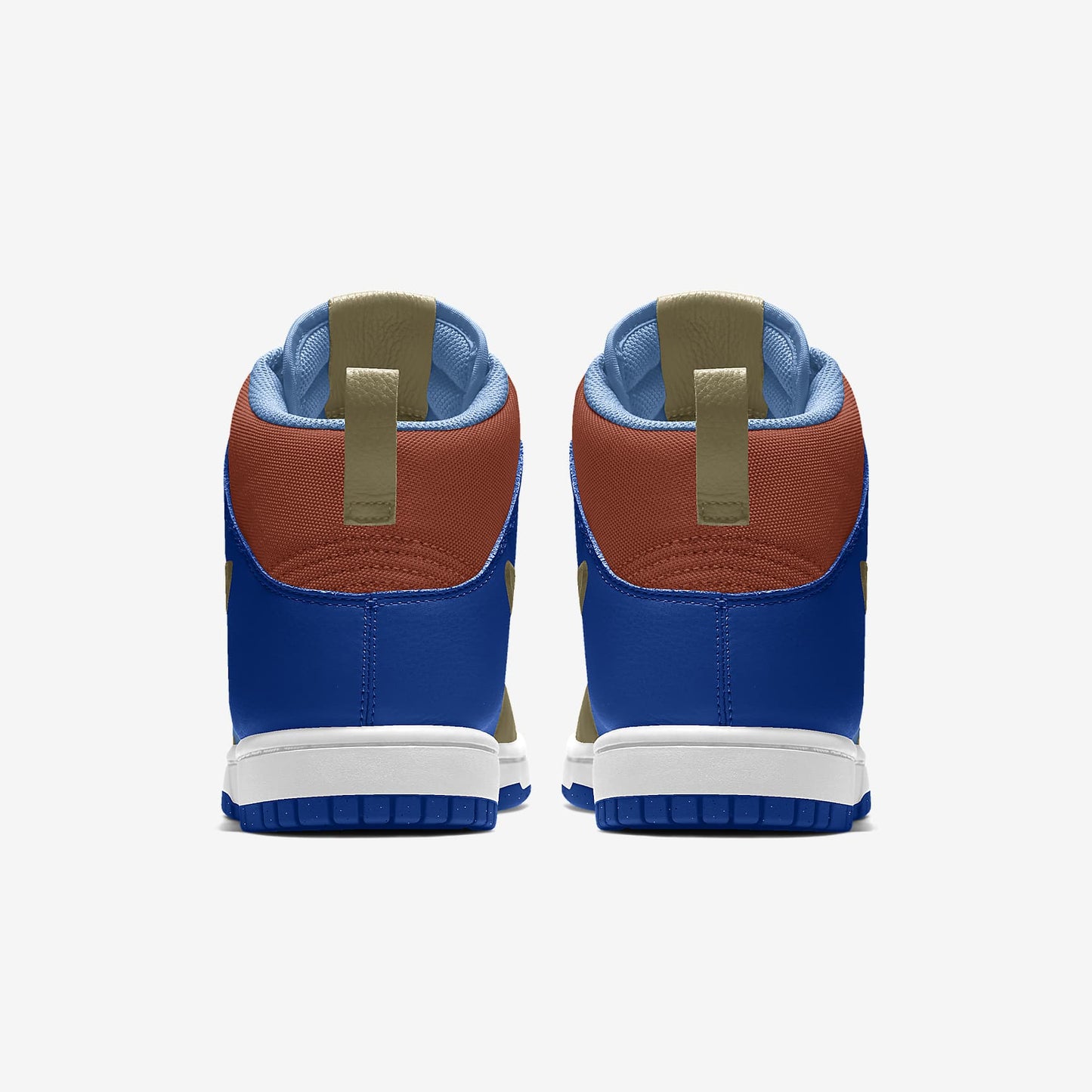 Nike Dunk High Multi-Color Blue Olive Rust Color-Block Sneakers