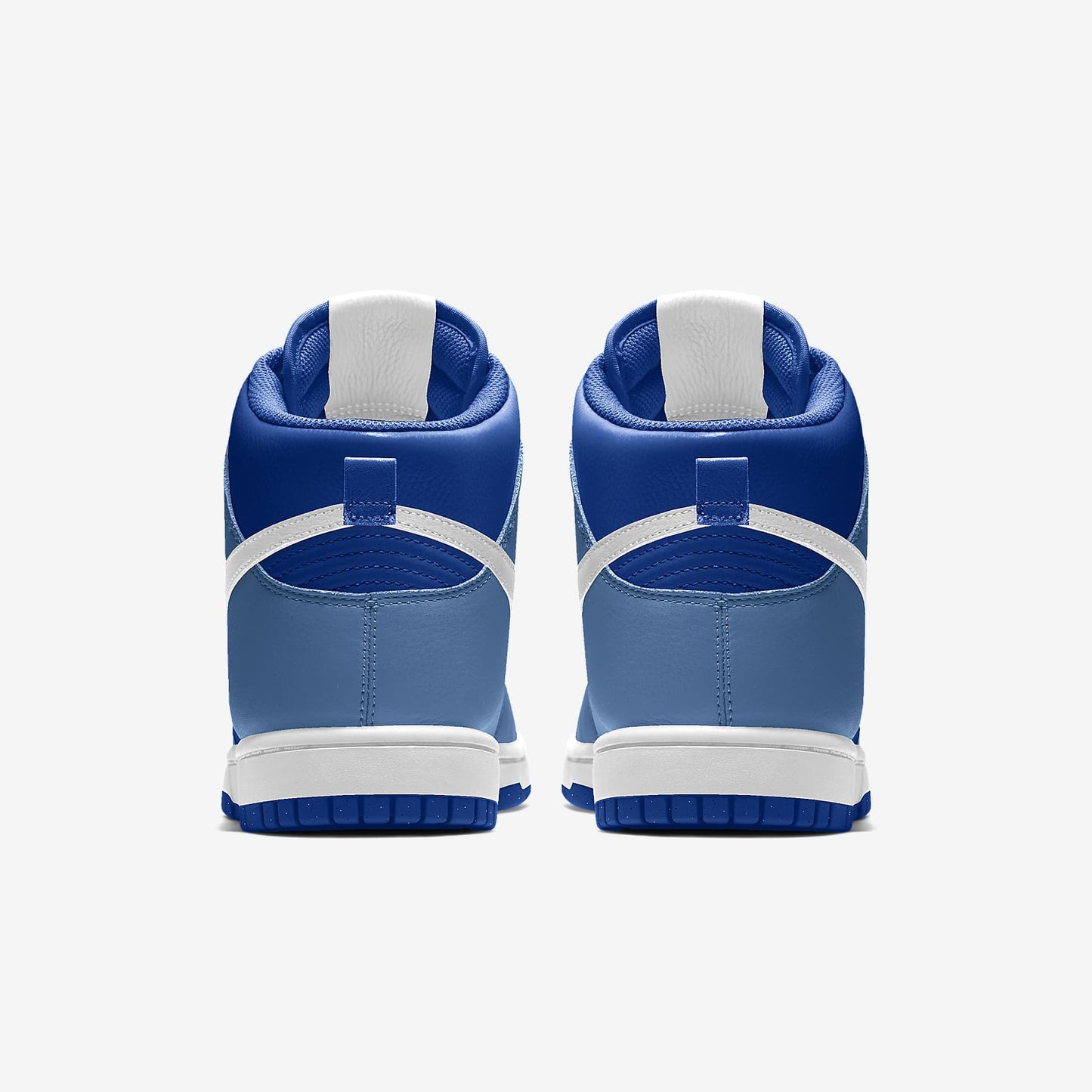 Nike Dunk High Two-Tone Blue White Swoosh Sneakers