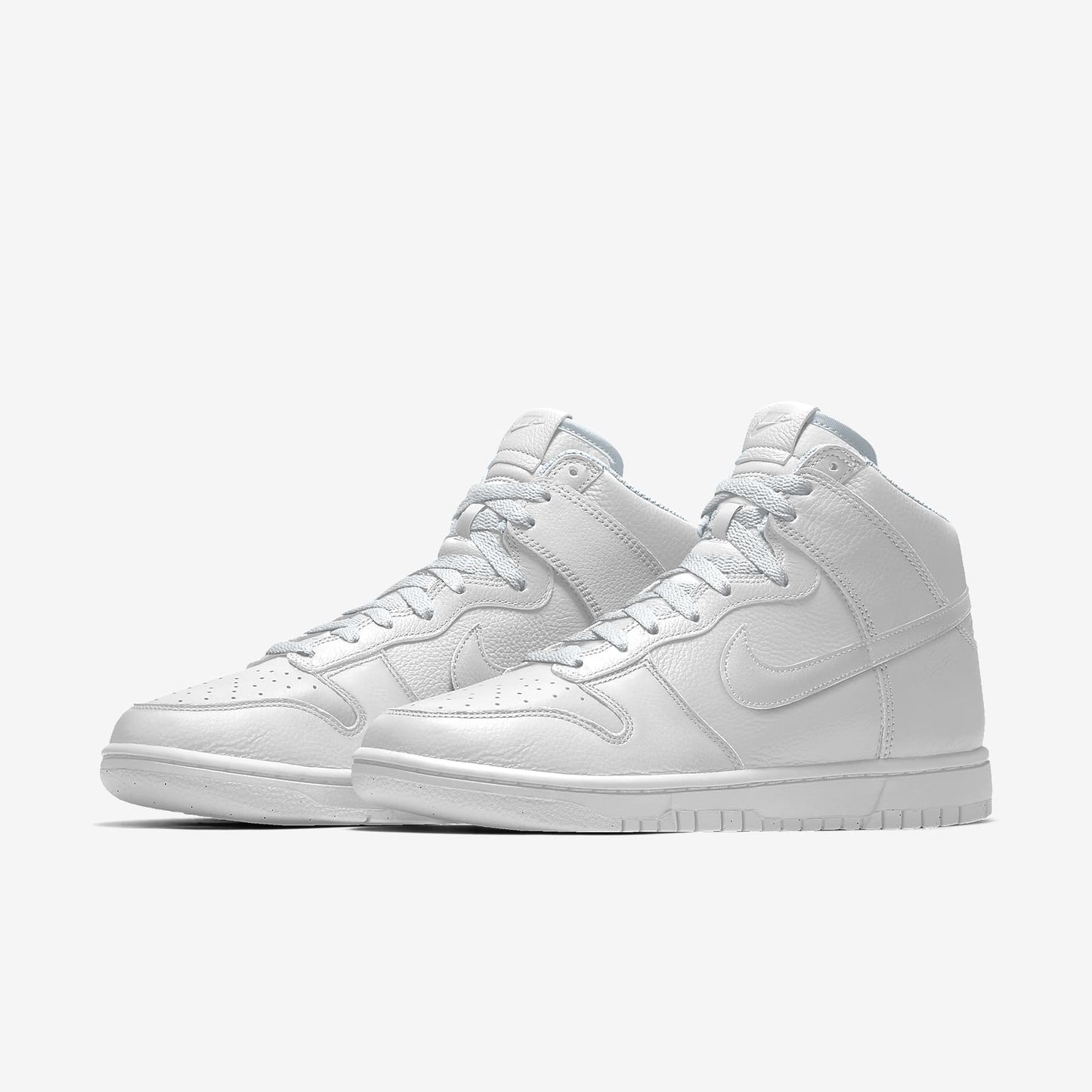 Nike Dunk High Triple White Leather Sneakers