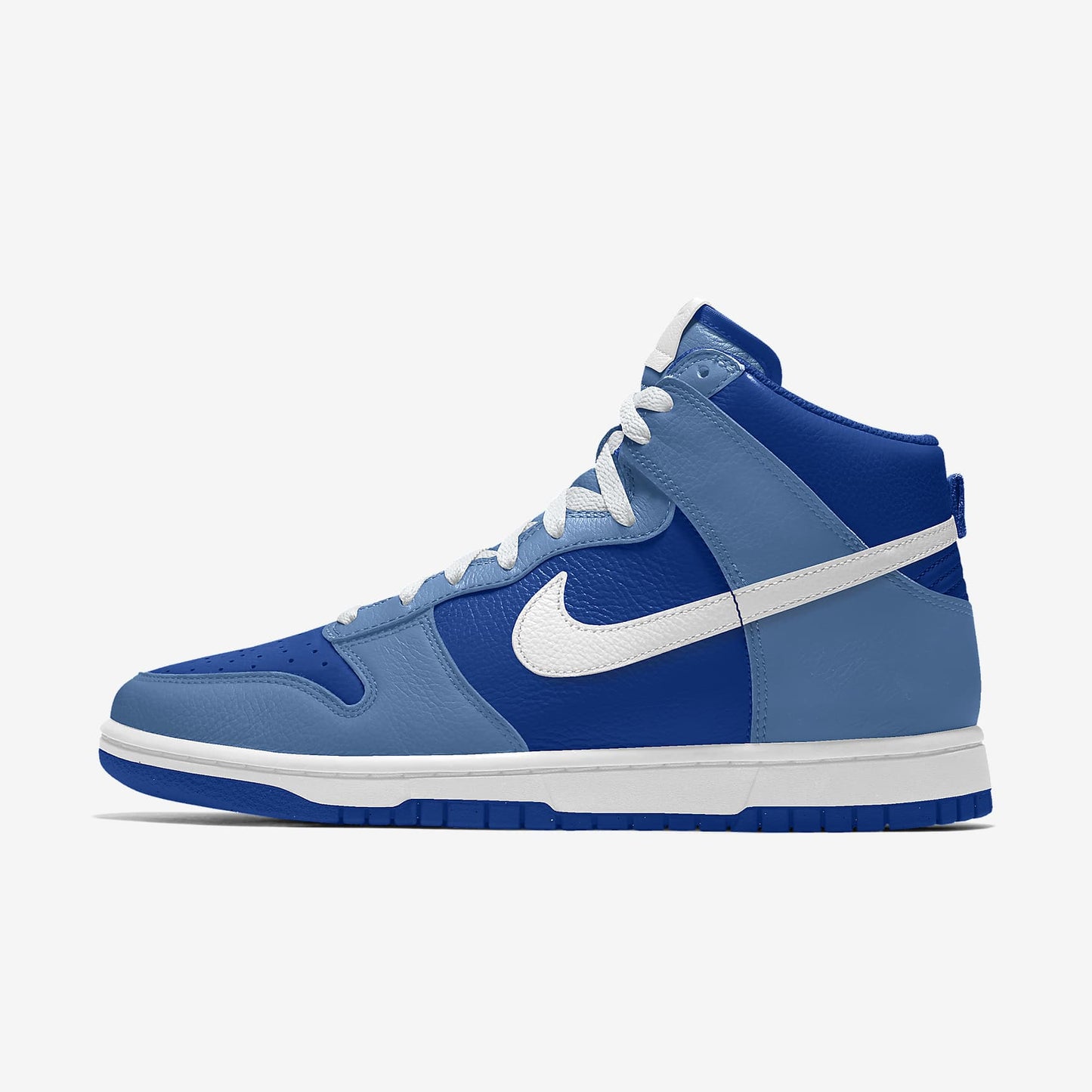Nike Dunk High Two-Tone Blue White Swoosh Sneakers