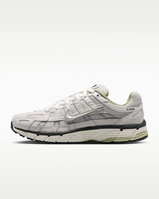 Nike P-6000 – Light Grey / Silver / Green Mesh Athletic Sneakers