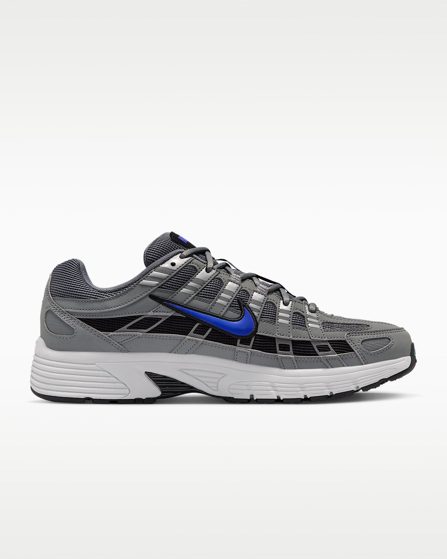Nike P-6000 – Grey / Black / Blue Mesh Athletic Sneakers