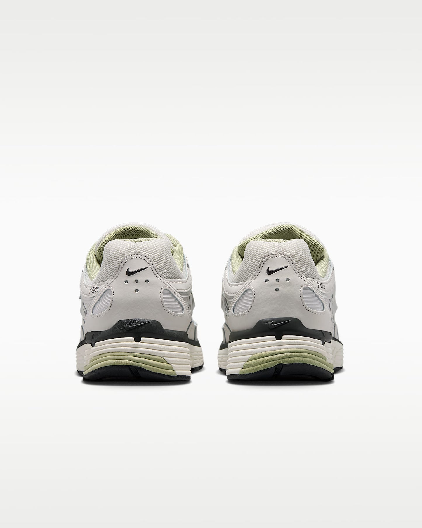 Nike P-6000 – Light Grey / Silver / Green Mesh Athletic Sneakers