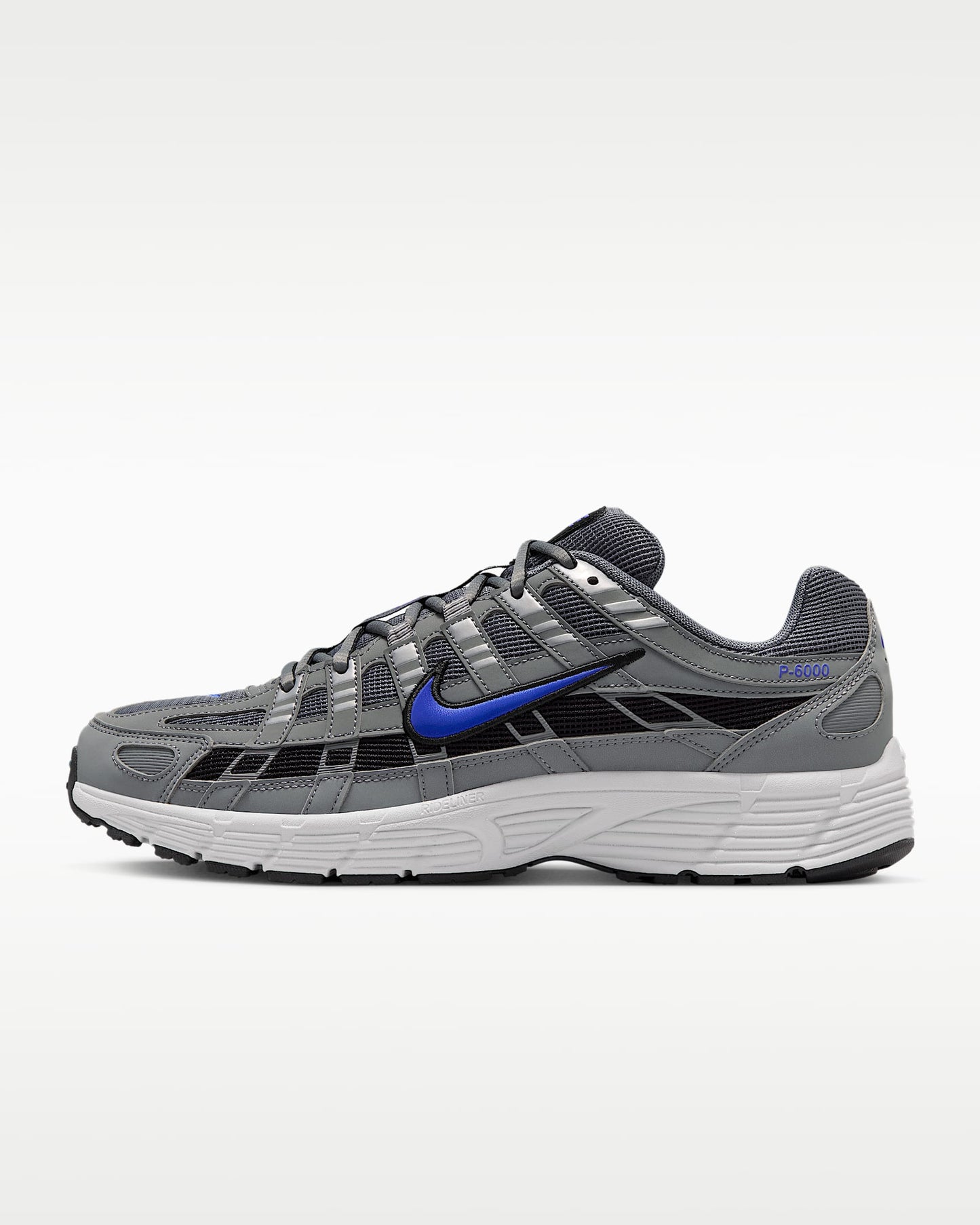 Nike P-6000 – Grey / Black / Blue Mesh Athletic Sneakers