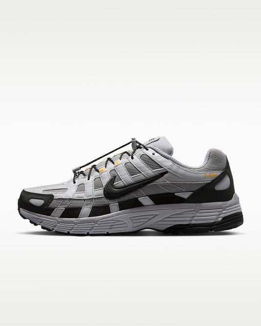 Nike P-6000 – Grey / Black / Orange Mesh Athletic Sneakers