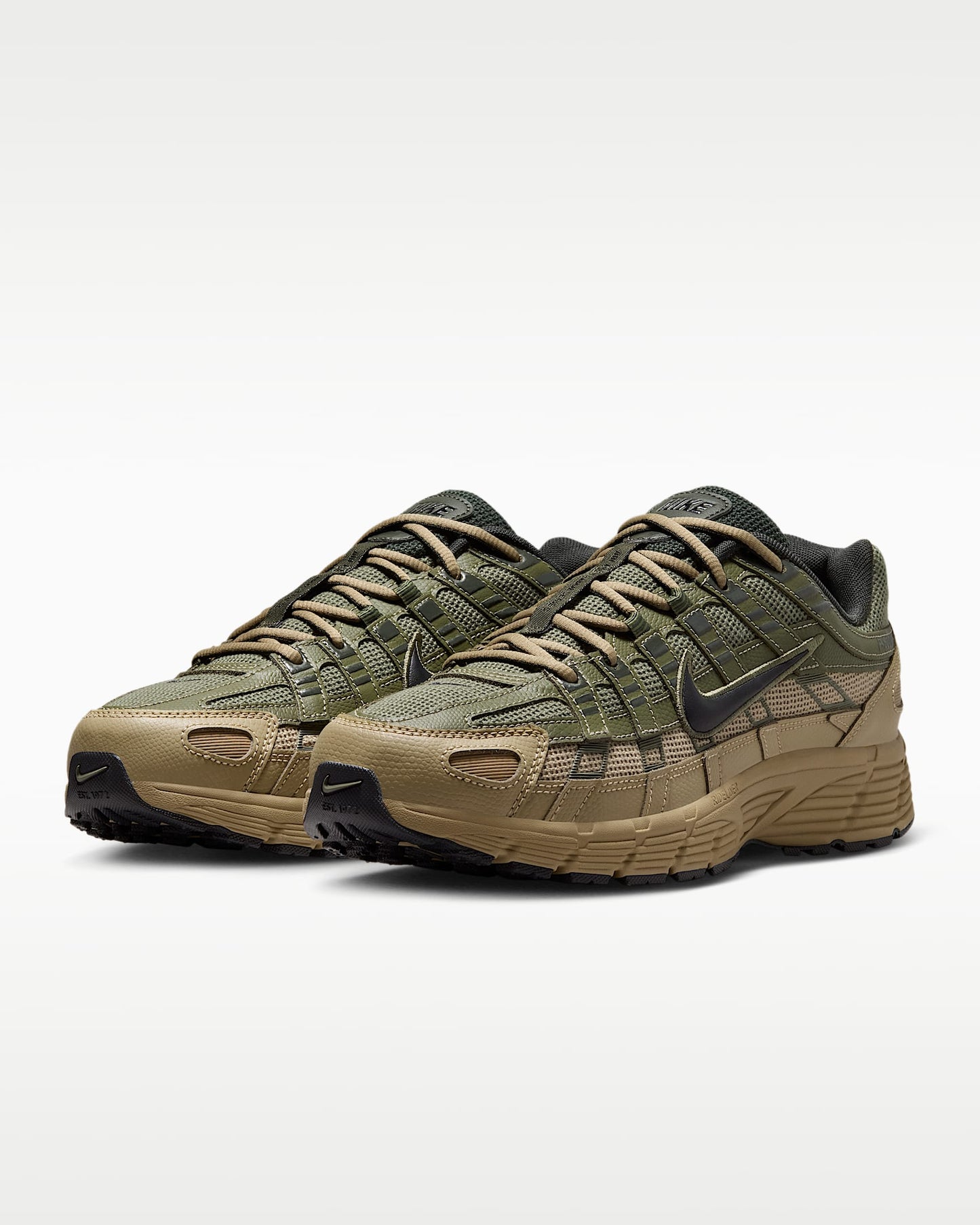 Nike P-6000 – Olive / Khaki Mesh Athletic Sneakers