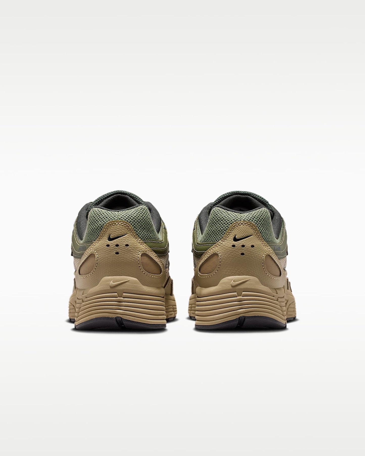 Nike P-6000 – Olive Green / Tan Mesh Athletic Sneakers