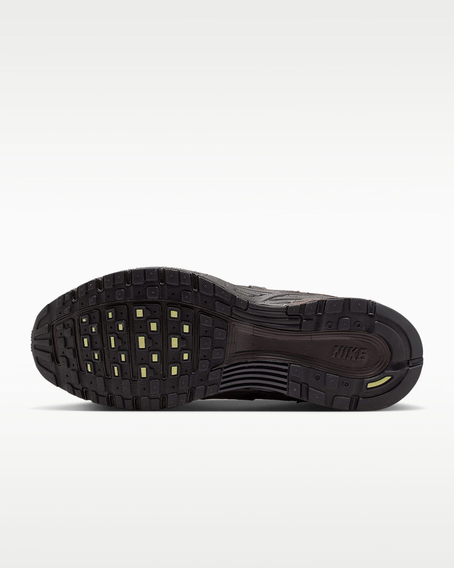 Nike P-6000 – Dark Brown / Yellow Mesh Athletic Sneakers