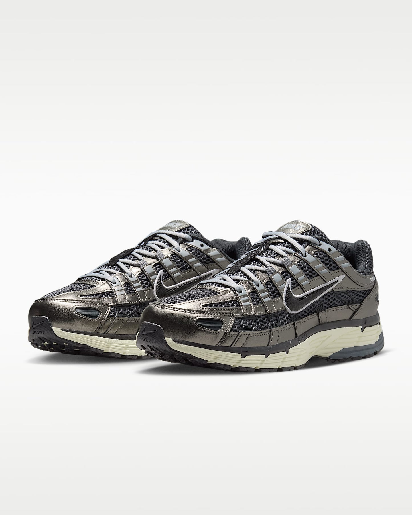 Nike P-6000 – Metallic Olive / Black Mesh Athletic Sneakers