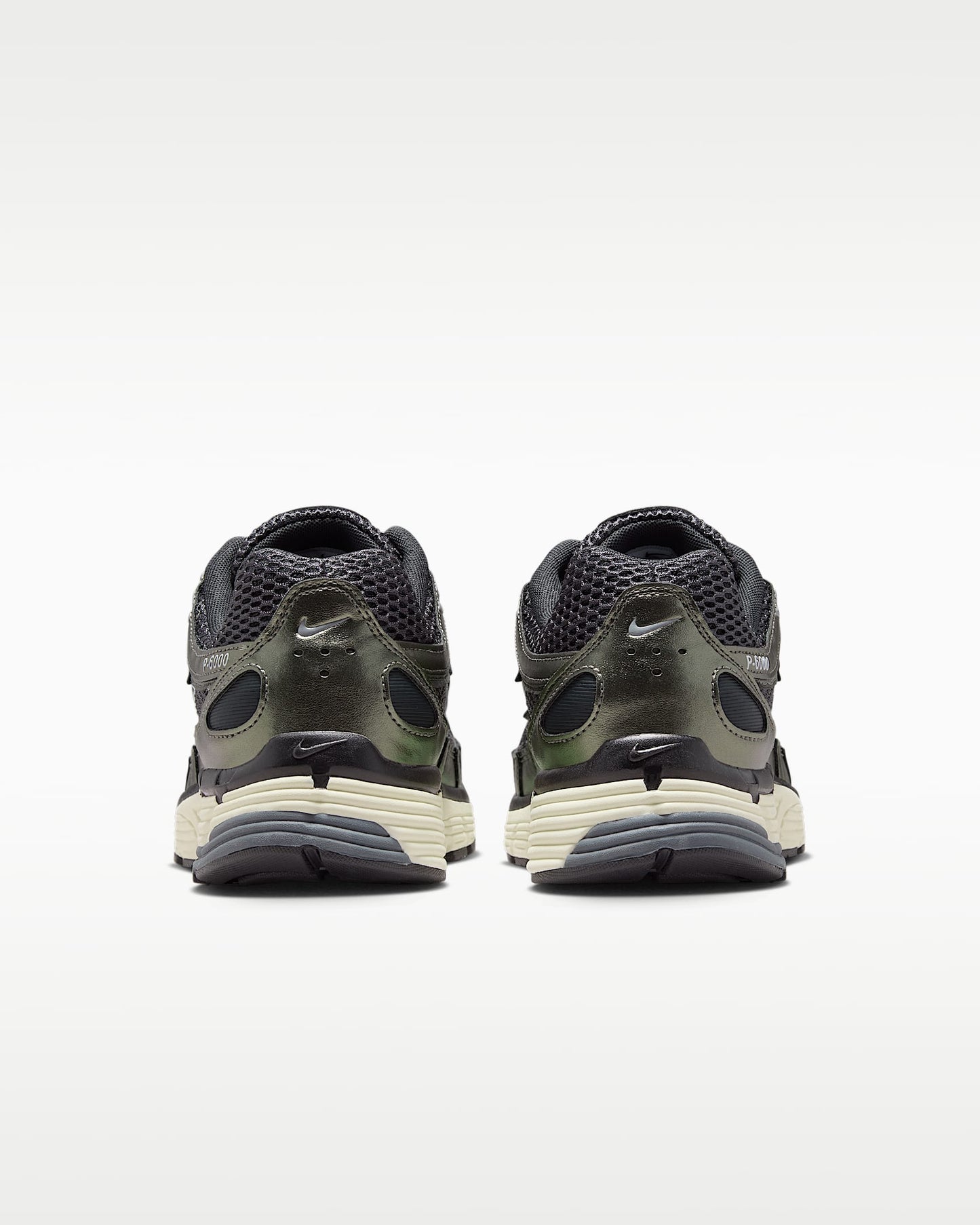 Nike P-6000 – Metallic Olive / Black Mesh Athletic Sneakers
