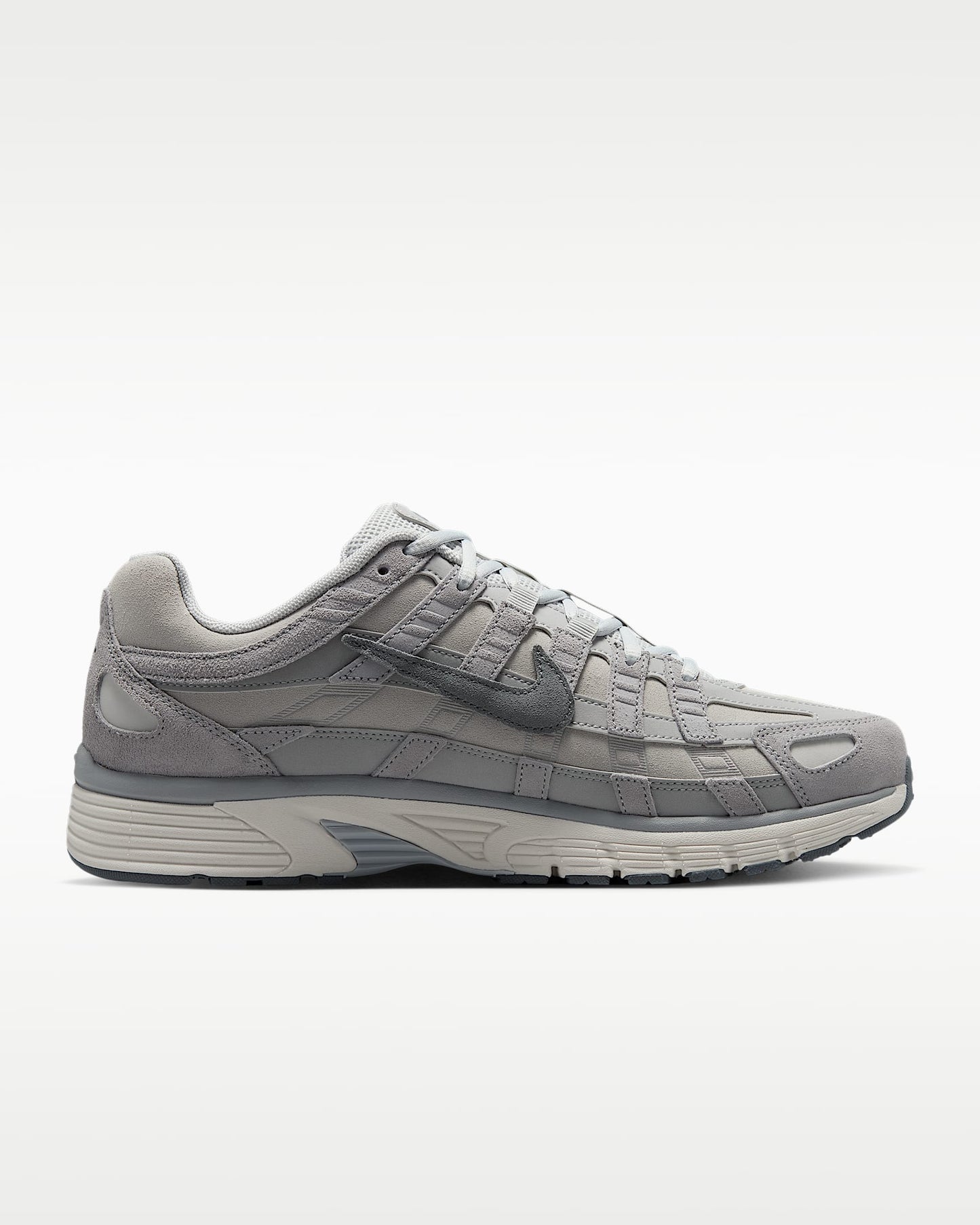 Nike P-6000 – Grey / White / Blue Mesh Athletic Sneakers