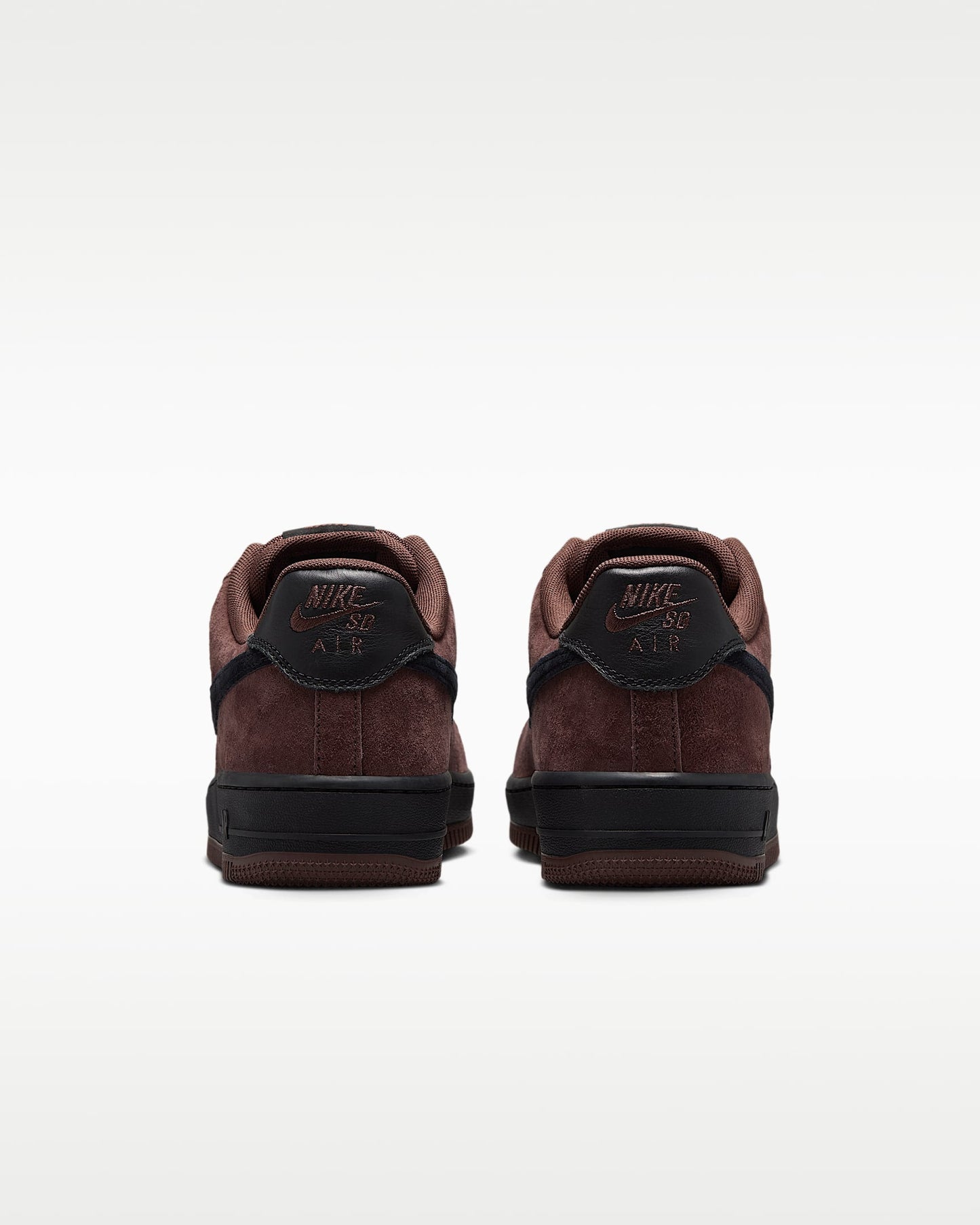 Nike Air Force 1 '07 Burgundy Suede Black Swoosh Sneakers