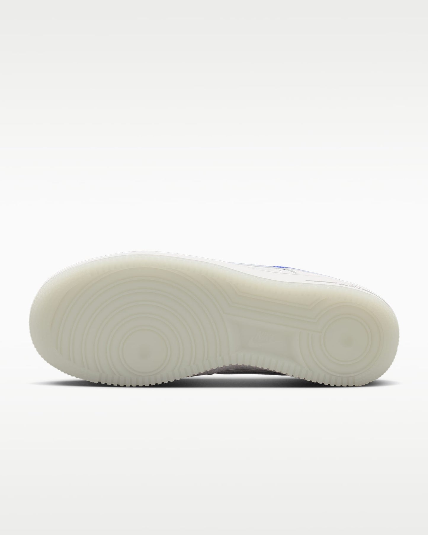 Nike Air Force 1 '07 White Royal Blue Swoosh Translucent Outsole Sneakers