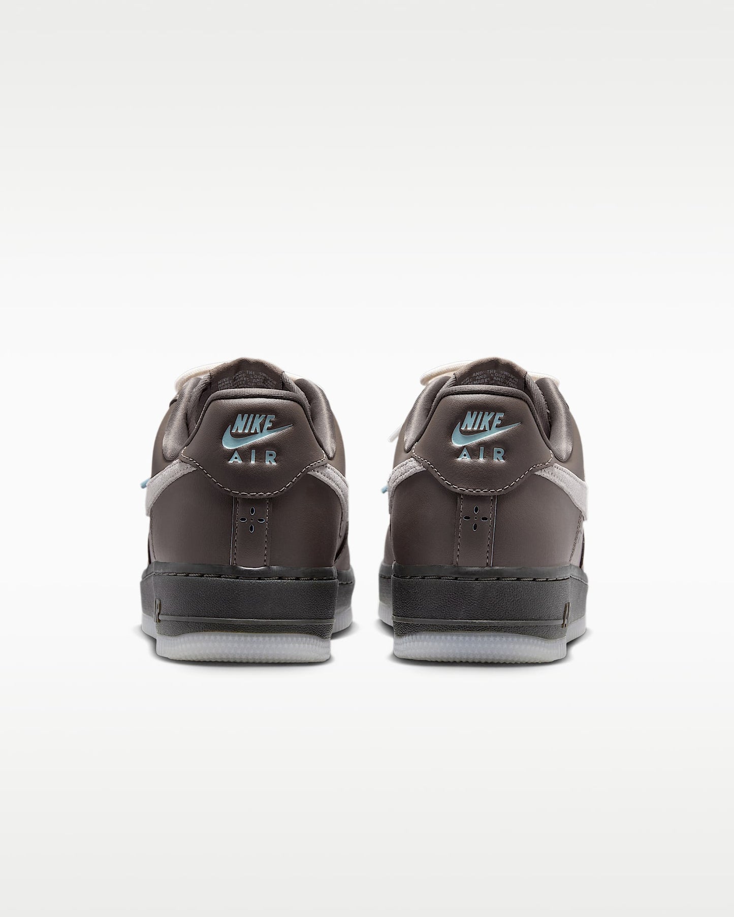 Nike Air Force 1 '07 Dark Brown Grey Suede Multi-Laces Sneakers