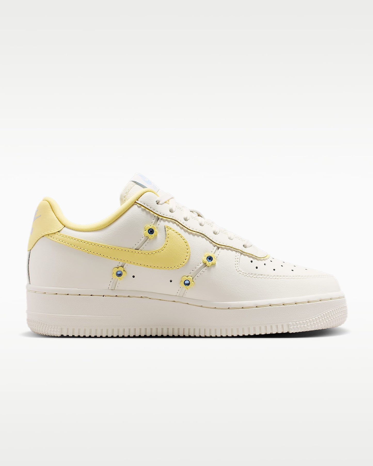 Nike Air Force 1 '07 Cream Yellow Floral Studs Sneakers