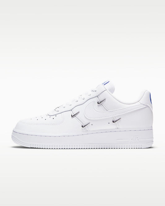 Nike Air Force 1 '07 White Multi-Metal Mini Swoosh Sneakers