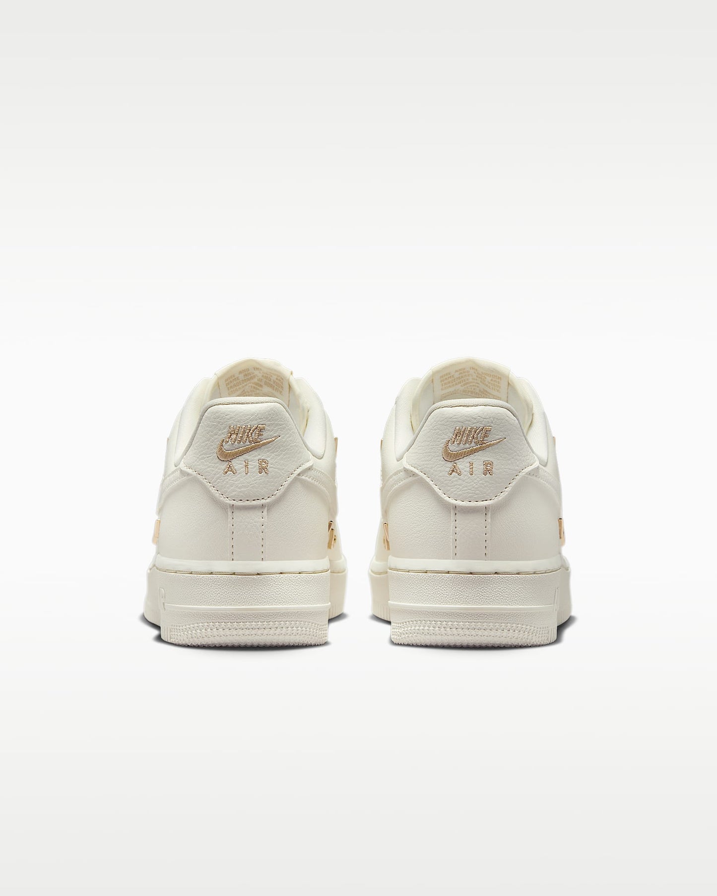 Nike Air Force 1 '07 Sail Gold Mini Swoosh Charms Sneakers