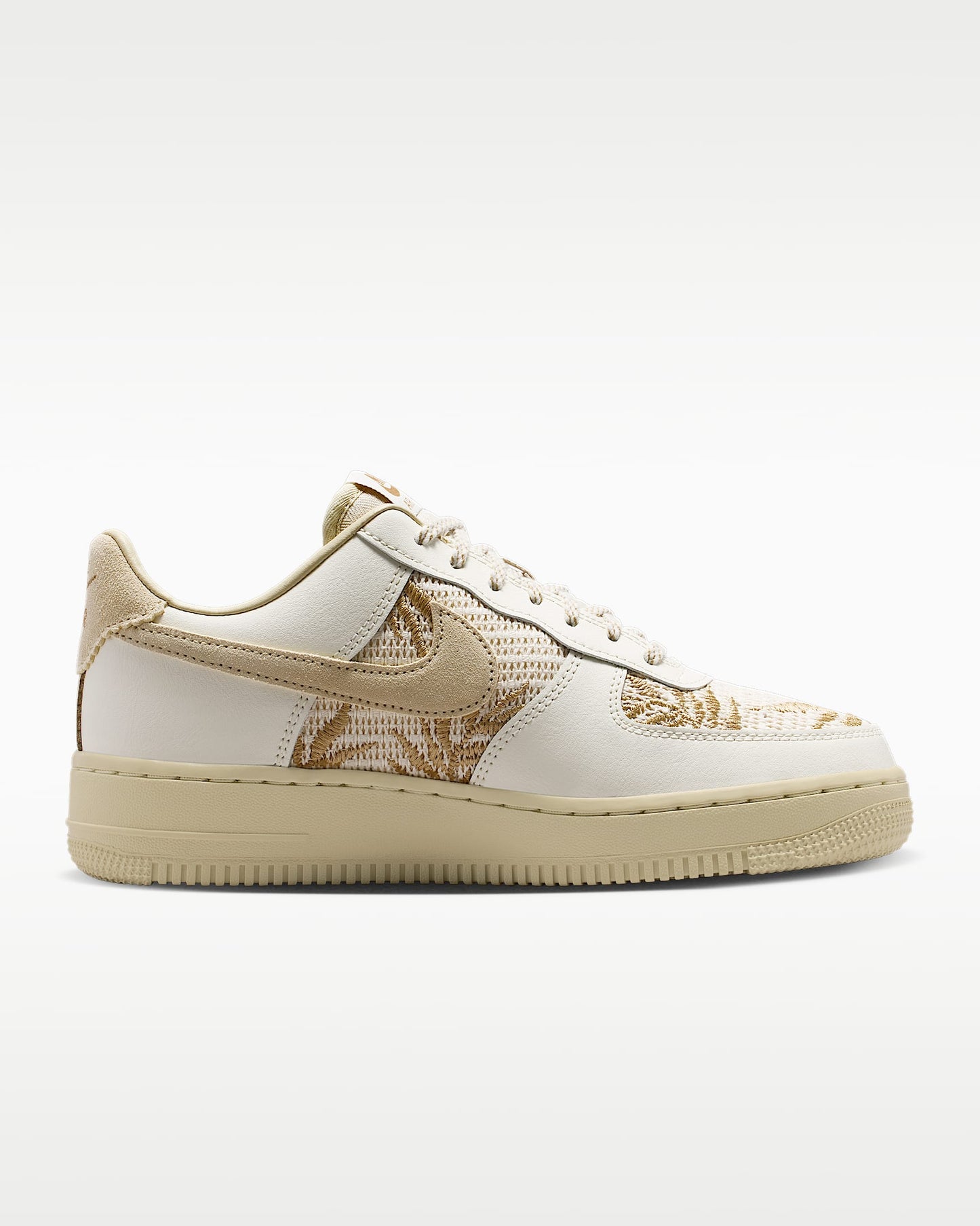 Nike Air Force 1 '07 Sail Beige Woven Embroidery Sneakers