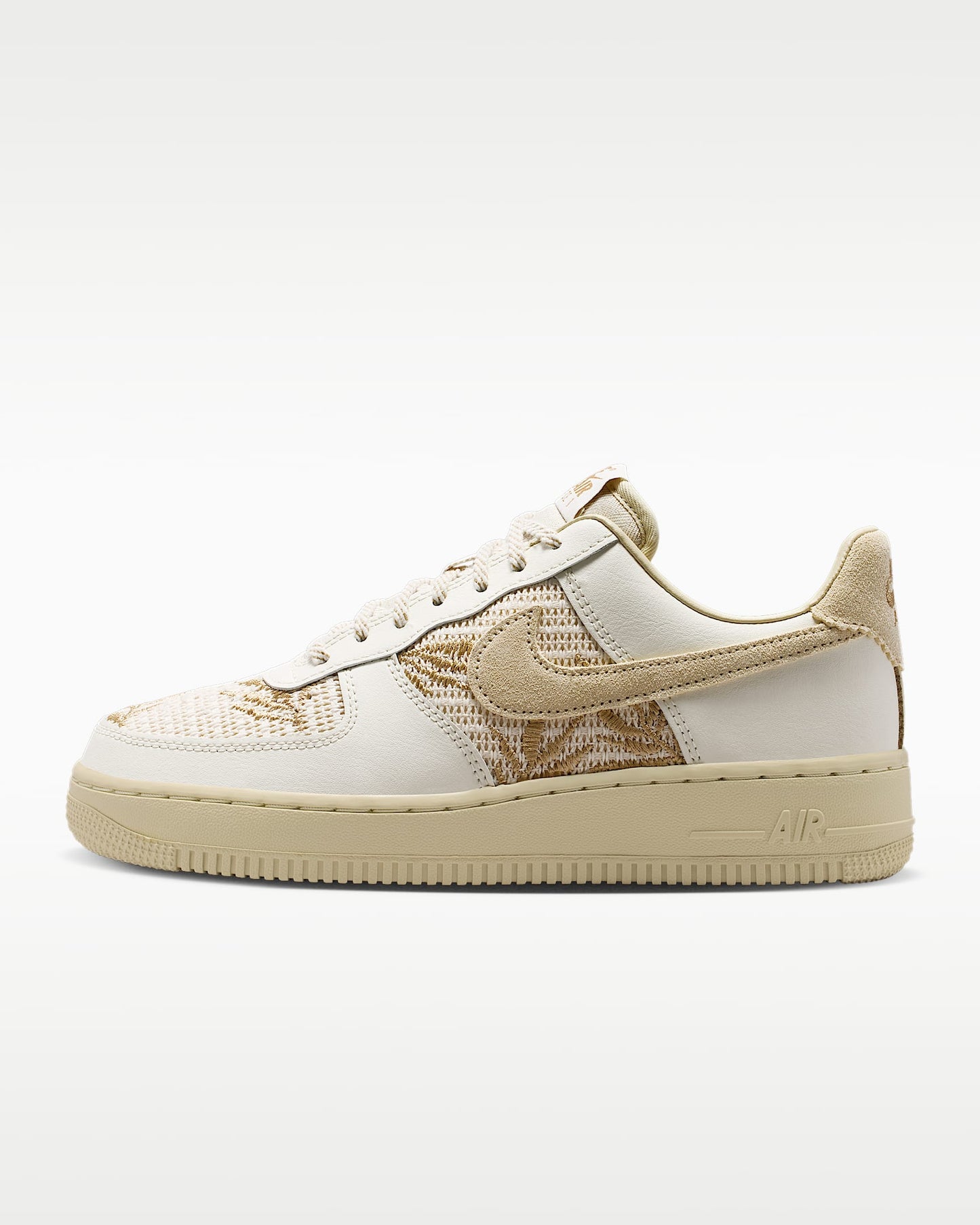 Nike Air Force 1 '07 Sail Beige Woven Embroidery Sneakers