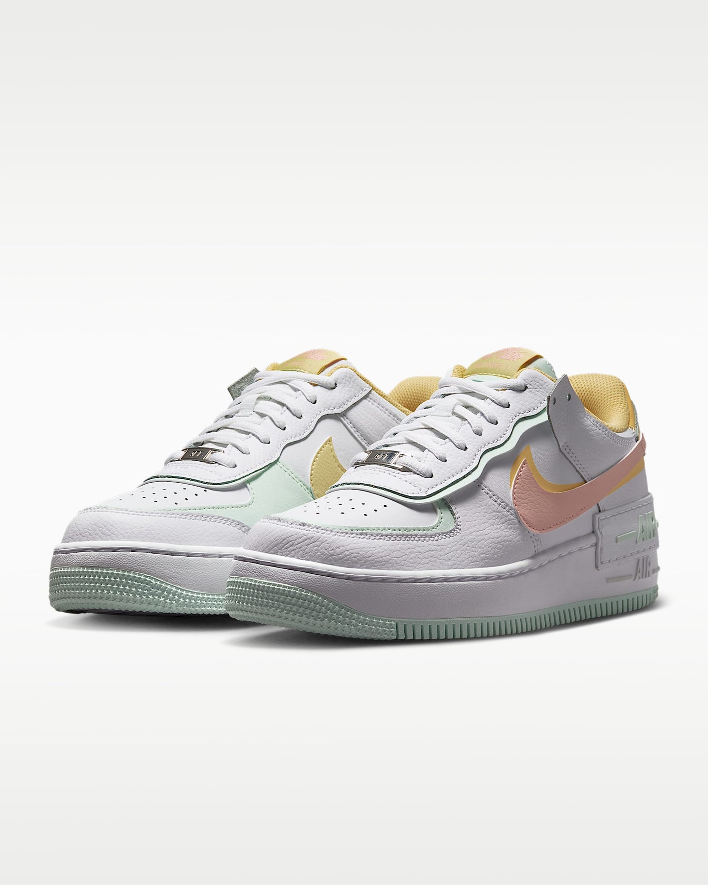 Nike Air Force 1 Shadow White Pastel Pink Yellow Mint Green Sneakers