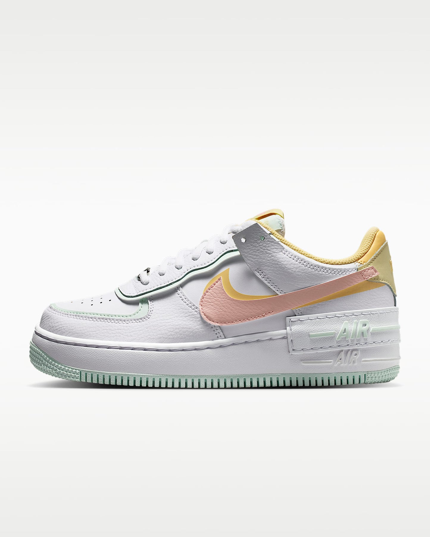 Nike Air Force 1 Shadow White Pastel Pink Yellow Mint Green Sneakers