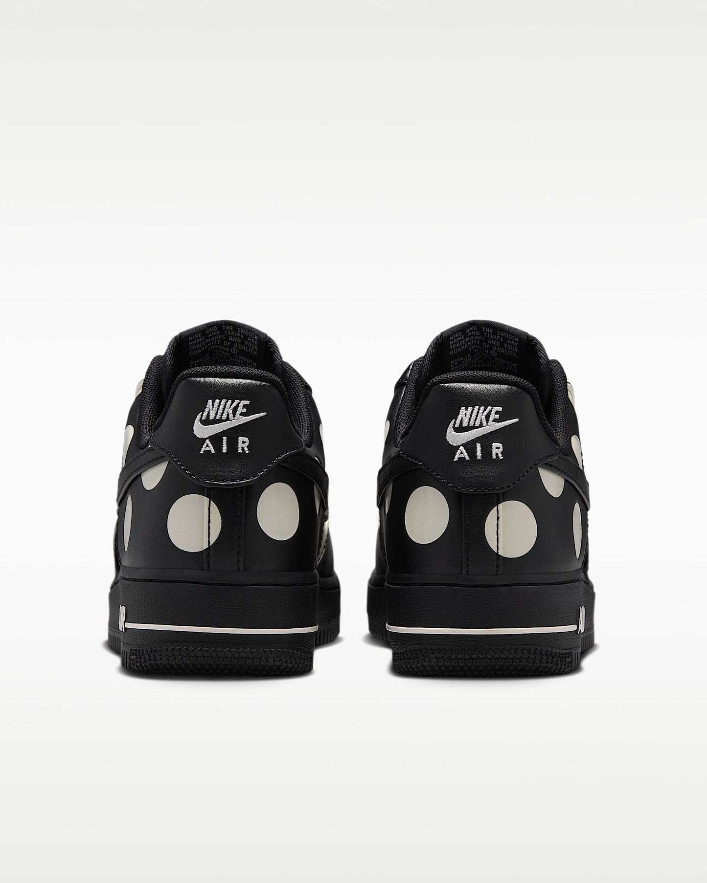 Nike Air Force 1 '07 Black White Polka Dot Sneakers
