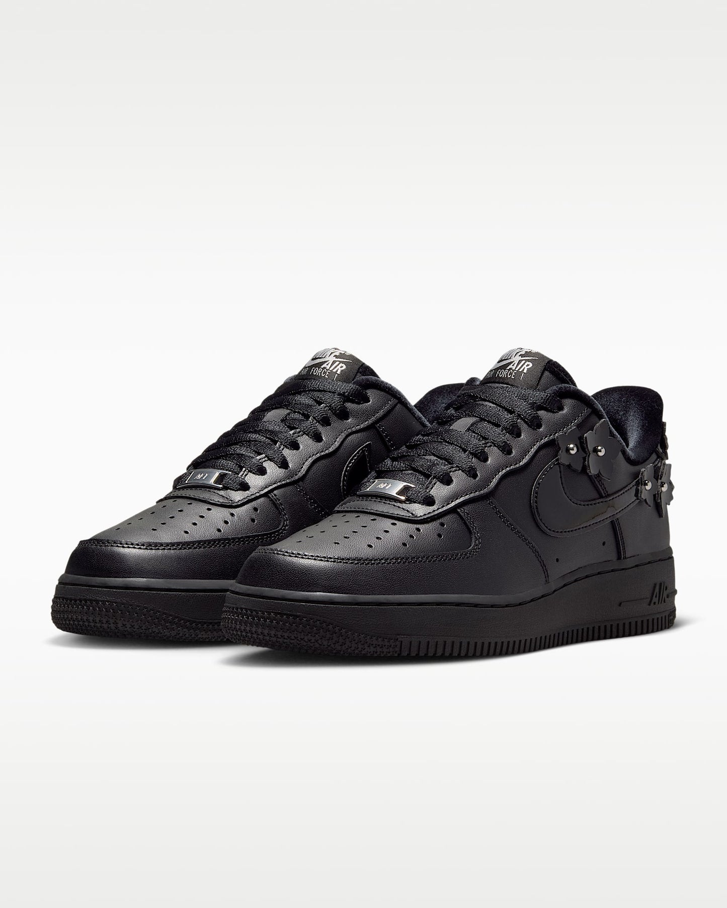 Nike Air Force 1 '07 Black 3D Floral Ornament Sneakers