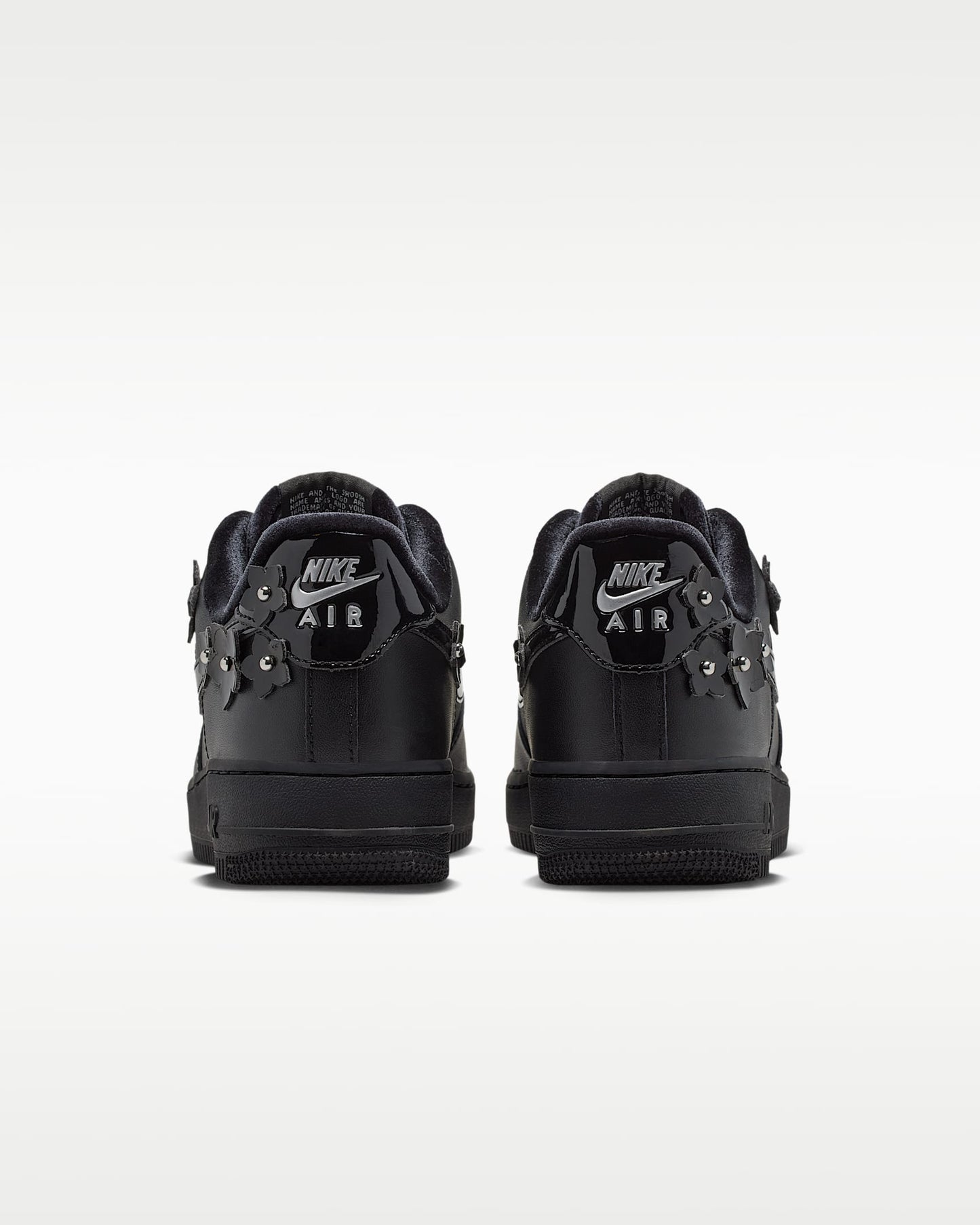 Nike Air Force 1 '07 Black 3D Floral Ornament Sneakers