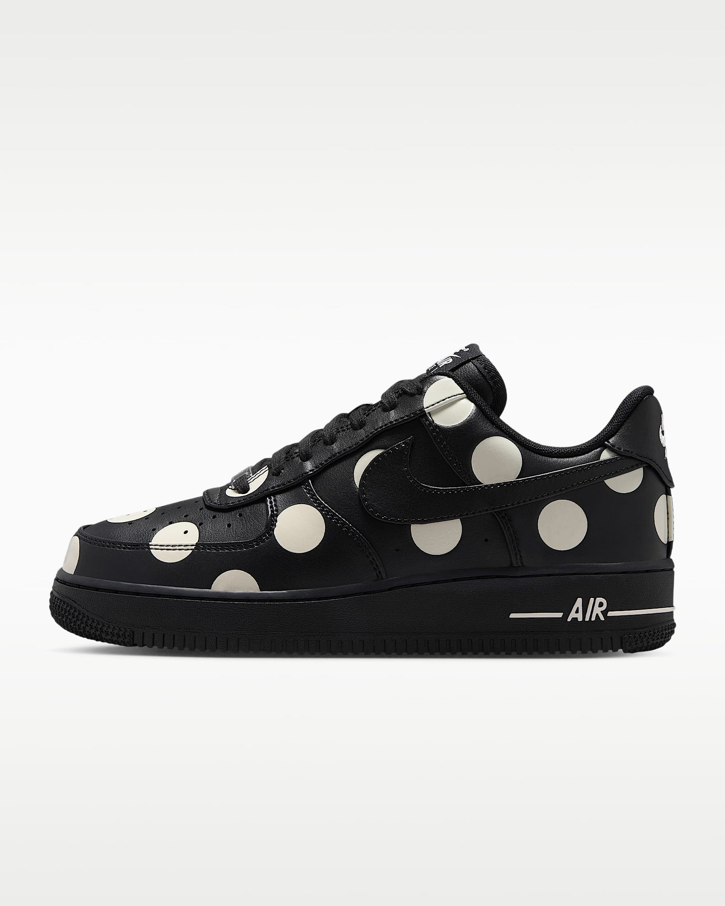 Nike Air Force 1 '07 Black White Polka Dot Sneakers