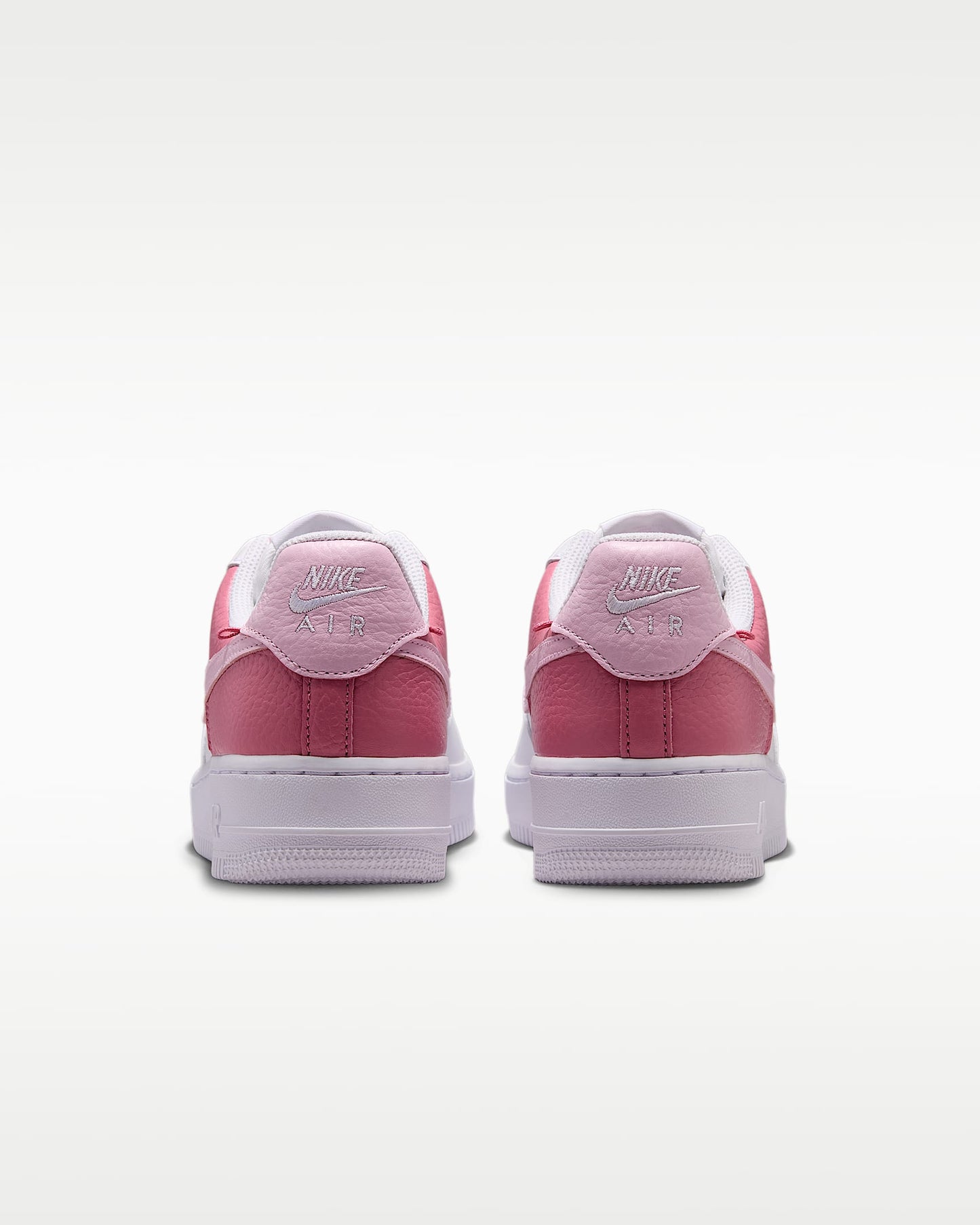 Nike Air Force 1 '07 White Two-Tone Pink Color-Block Sneakers