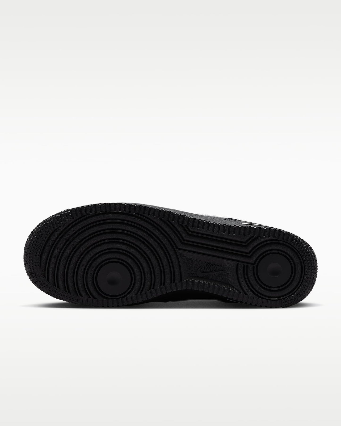 Nike Air Force 1 '07 Black Satin White Swoosh Sneakers