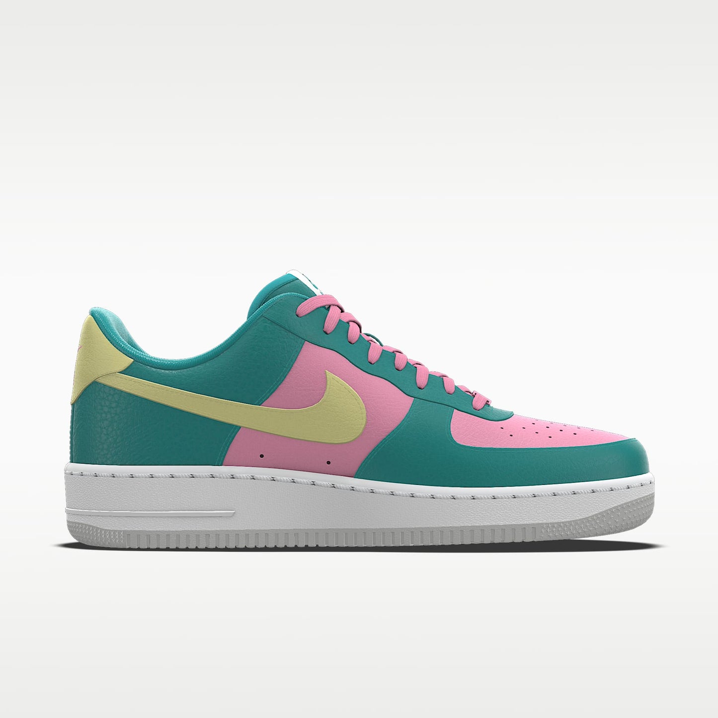 Nike Air Force 1 '07 Teal Pink Pale Yellow Multi-Color Block Sneakers