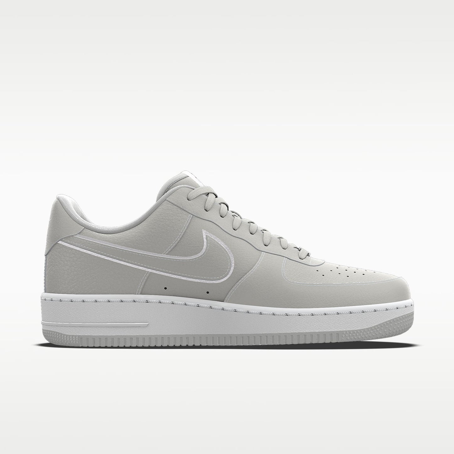 Nike Air Force 1 '07 Light Gray White Outline Monochrome Sneakers