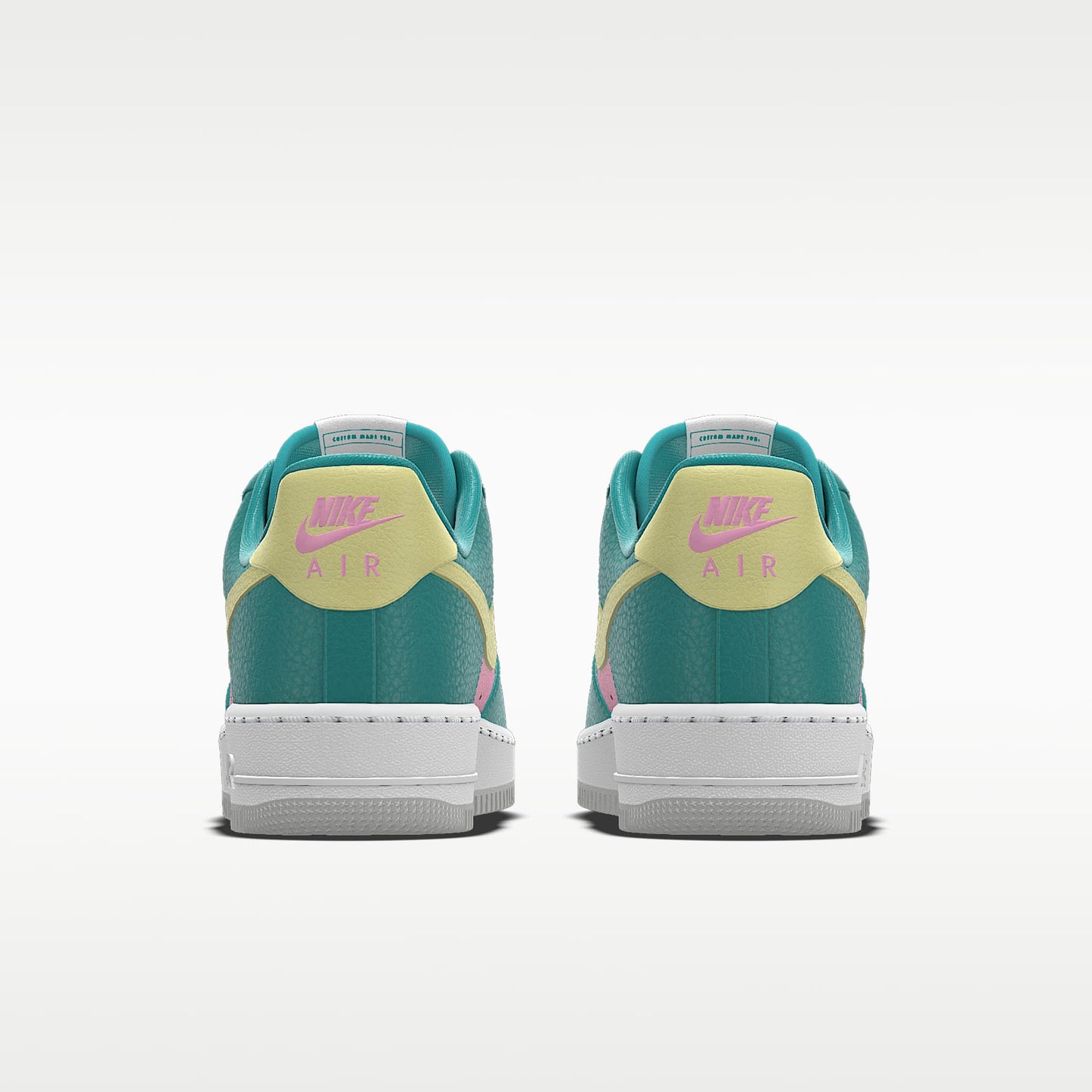 Nike Air Force 1 '07 Teal Pink Pale Yellow Multi-Color Block Sneakers